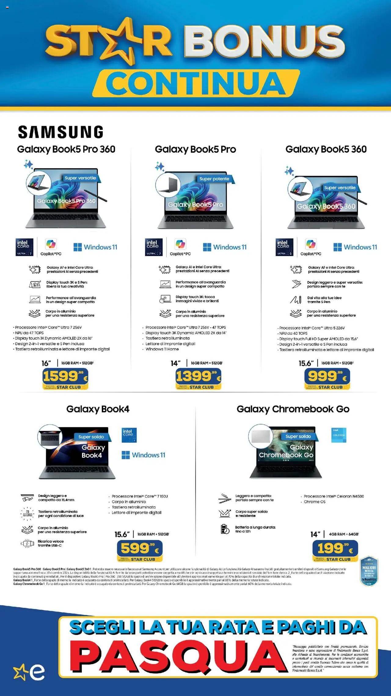 Volantino Euronics del 09.10.2025 | Pagina: 64 | Prodotti: Notebook, Samsung Galaxy, Tè, Tastiera