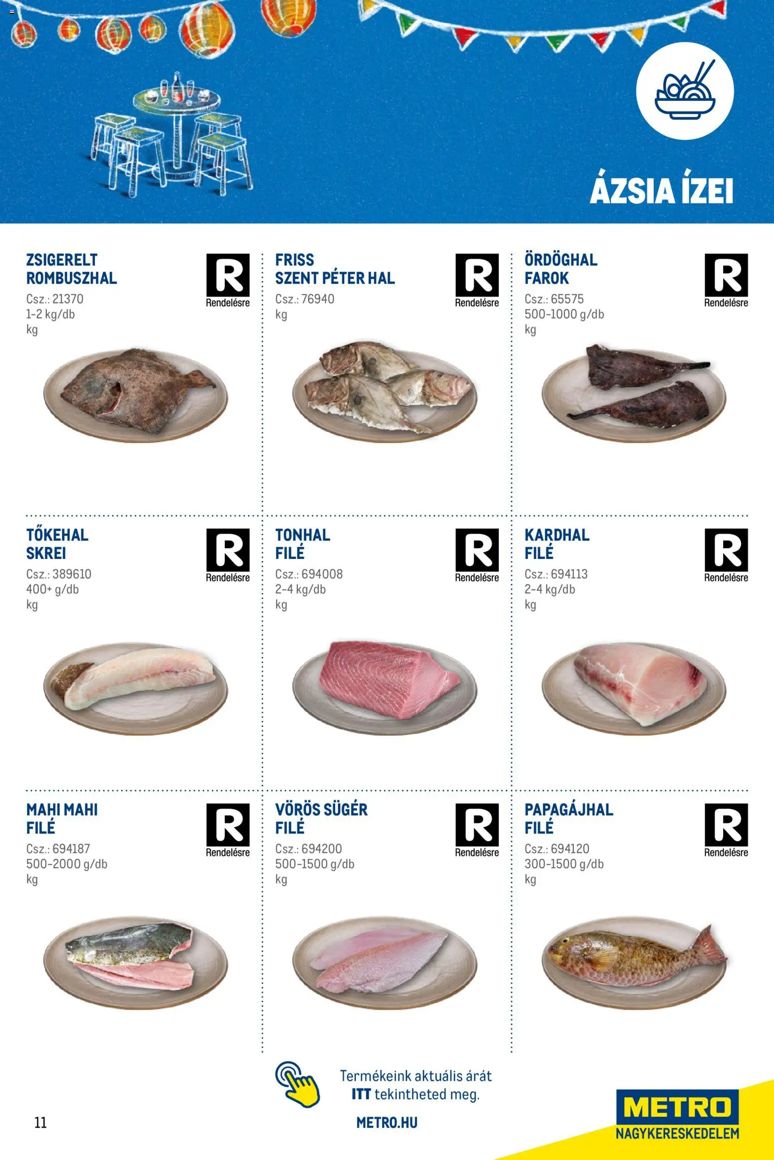 Metro akciós ujság - amely érvényes a következő dátumtól: 03.03.2026 | Oldal: 11 | Termékek: Tonhal, Hal