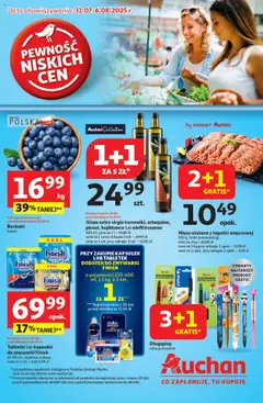 Pogląd oferty "Auchan Gazetka - Pewność niskich cen Hipermarket" - ważna od 31.07.2025