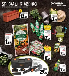 Anteprima del volantino CONCIME GRANULARE UNIVERSALE CONAD, 1Kg valido a partire dal 11.03.2026 | Pagina: 28 | Prodotti: Concime, Terriccio, Batteria, Vaso