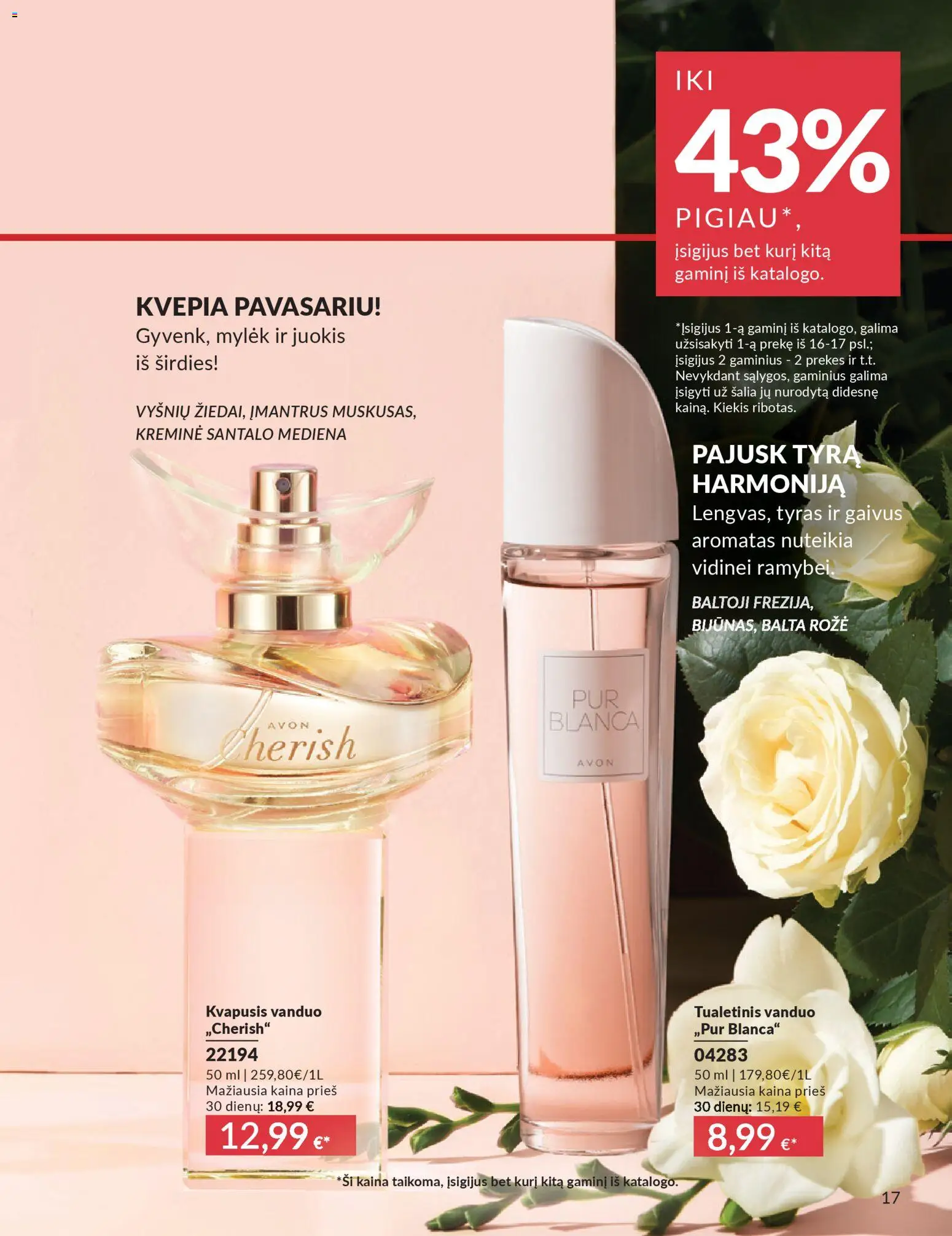 AVON akcijos nuo 01.03.2026 | Puslapis: 17 | Prekių: Kvapusis vanduo, Tualetinis vanduo