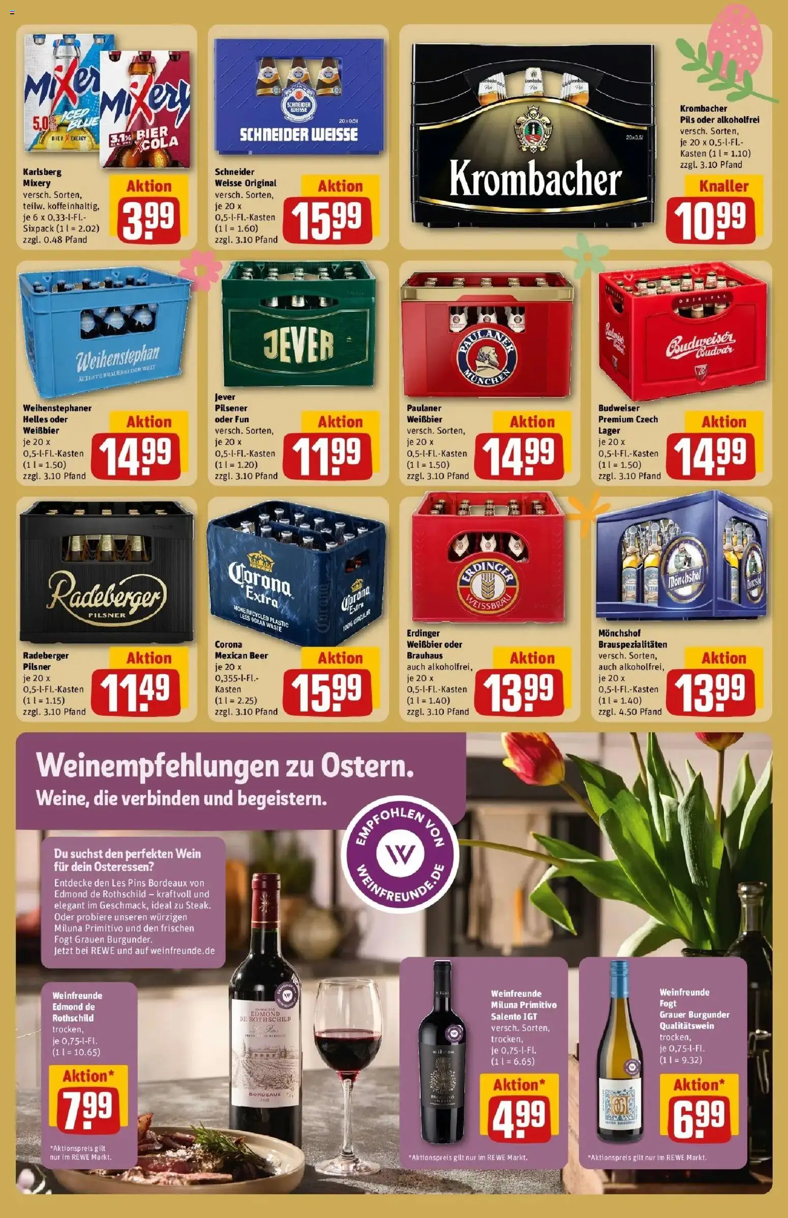 Rewe Prospekt Poing	 – gültig ab 30.03.2026 | Seite: 21 | Produkte: Cola, Bier, Jever, Budweiser