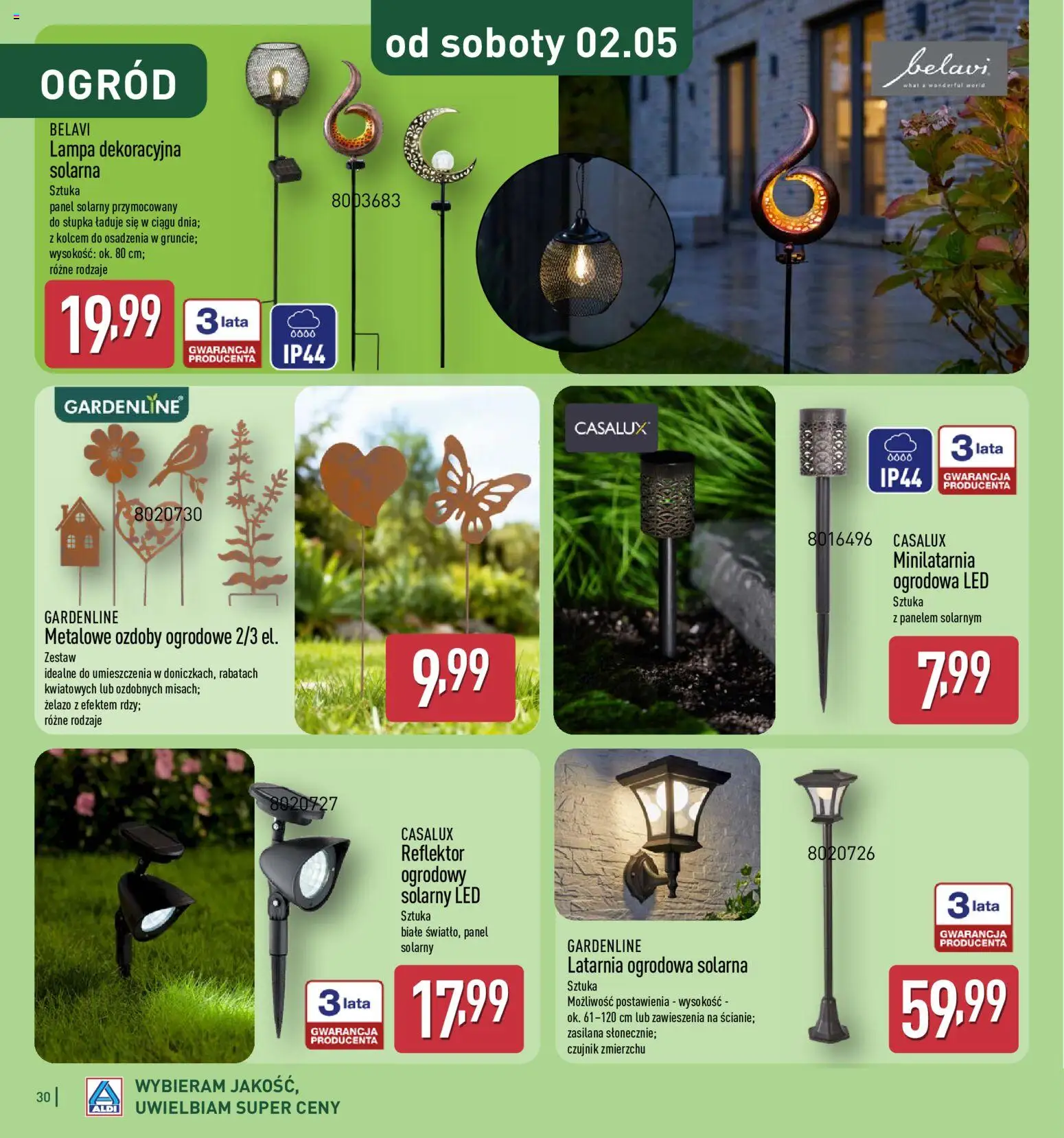 Aldi Gazetka - Katalog ogrodowy od 25.02.2026 | Strona: 30 | Produkty: Żelazo, Lampa
