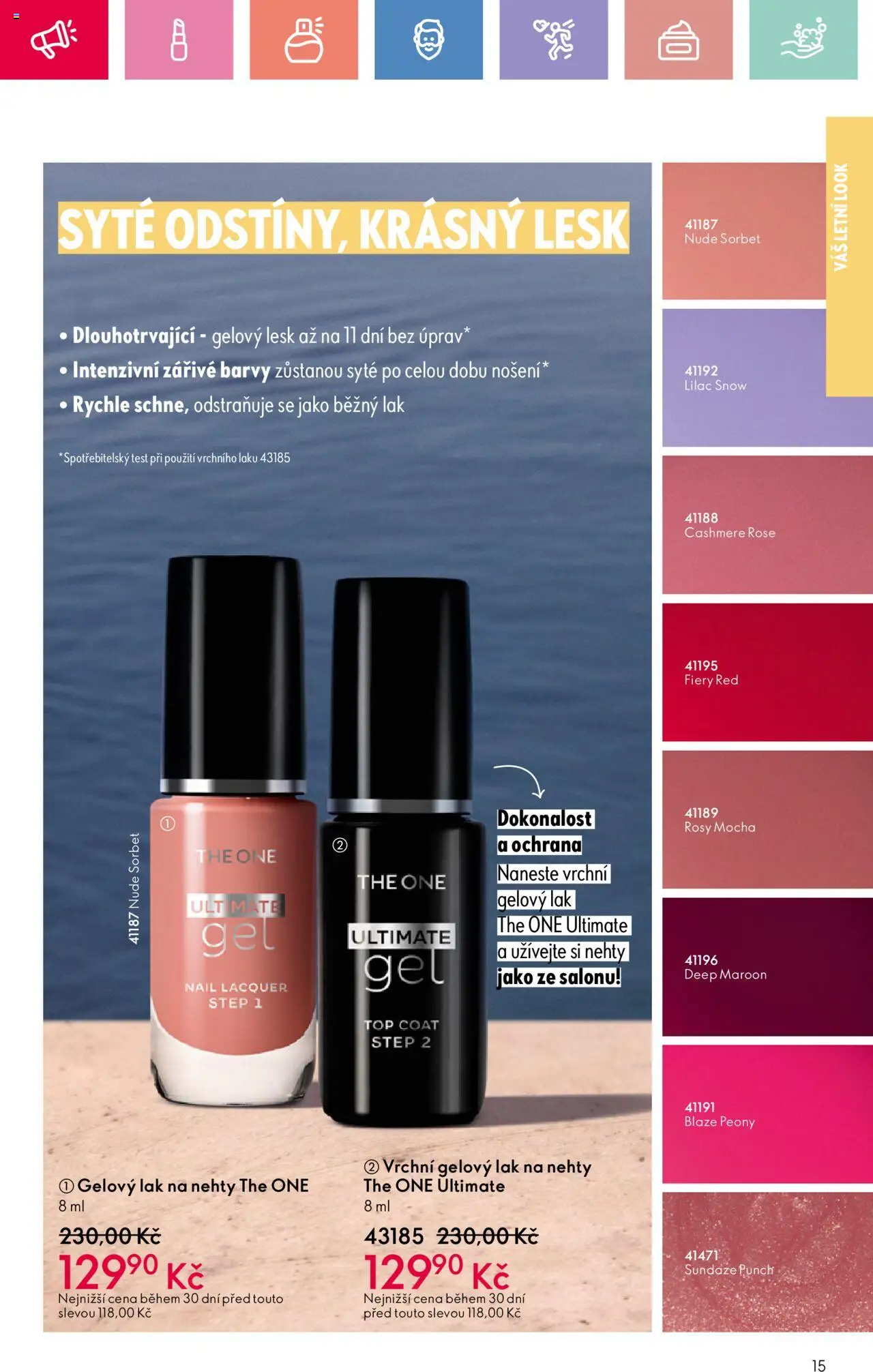 Oriflame katalog č.08/2025 od 25.05.2025 | Strana: 15 | Produkty: Test, Nehty, Sorbet, Lak na nehty