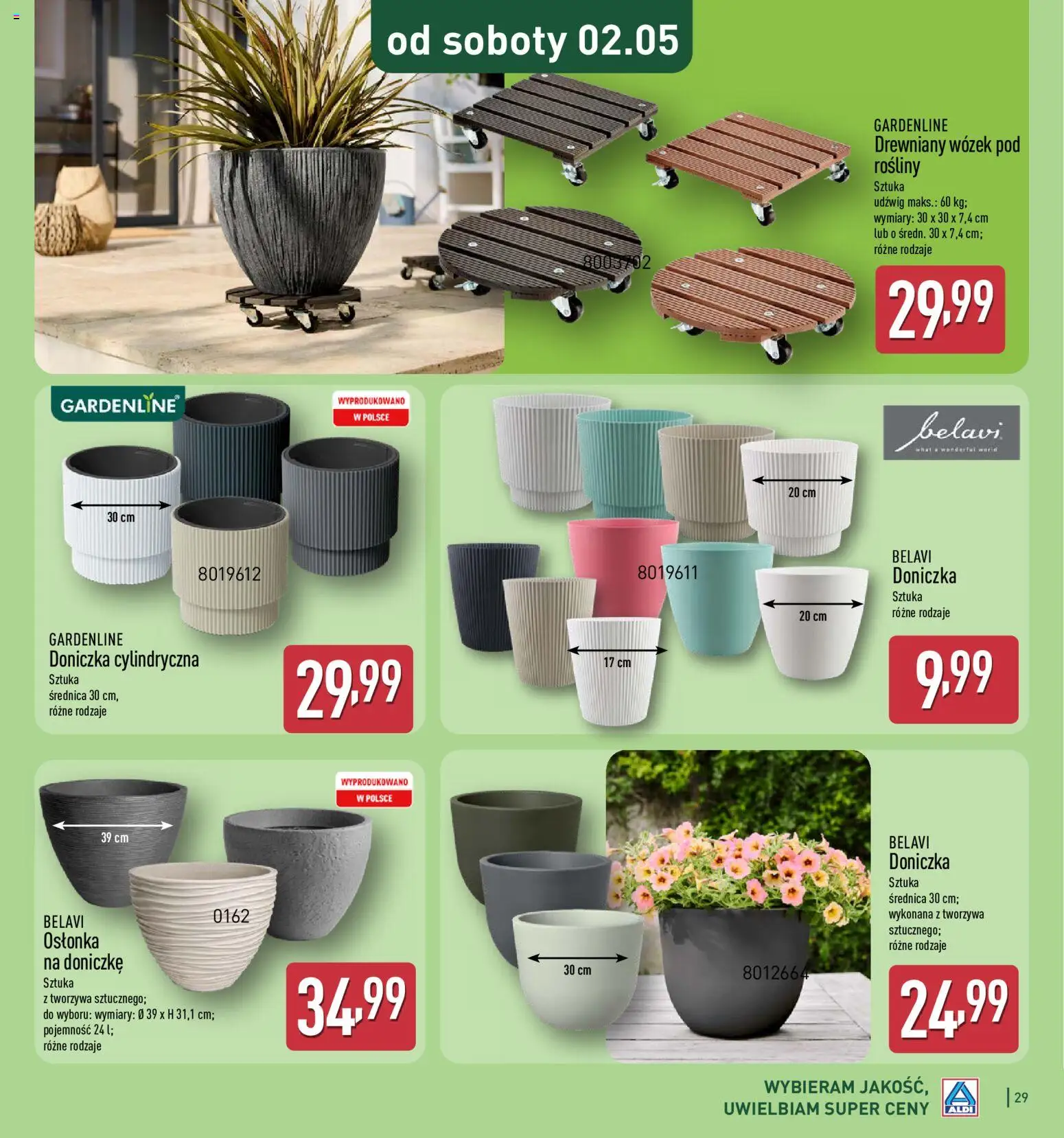 Aldi Gazetka - Katalog ogrodowy od 25.02.2026 | Strona: 29 | Produkty: Doniczka, Rosliny