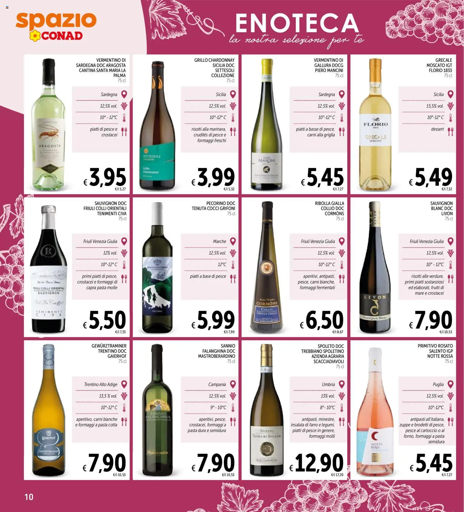 Volantino Spazio Conad del 25.03.2026 | Pagina: 10 | Prodotti: Pesce, Tè, Pasta, Pecorino