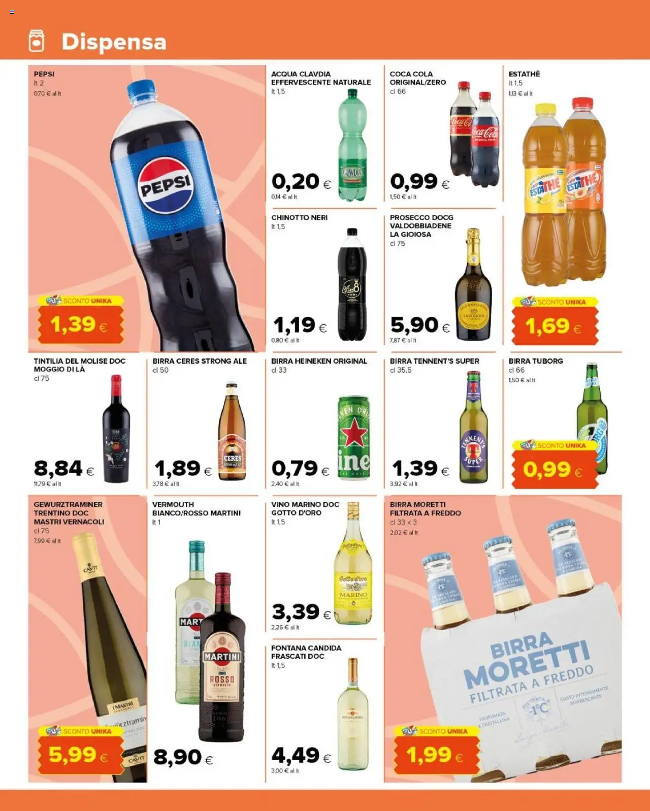 Volantino Tigre del 24.07.2025 | Pagina: 10 | Prodotti: Vino, Birra Moretti, Heineken, Pepsi