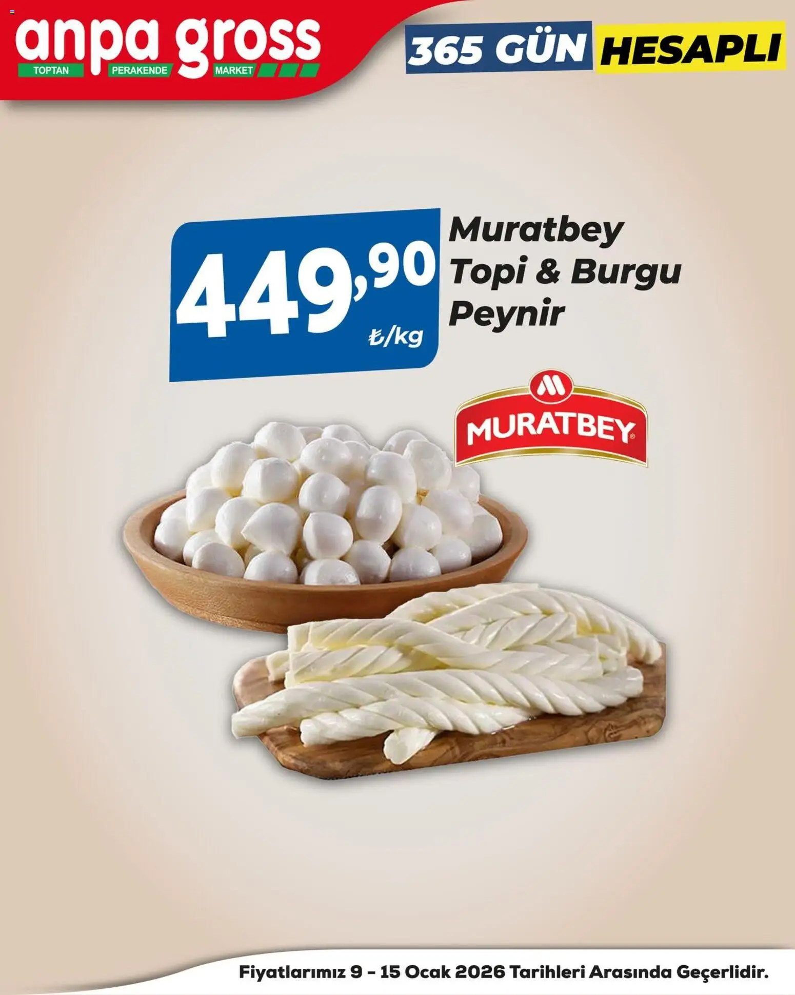 Anpa Gross Katalog - 09.01.2026 tarihinden itibaren geçerlidir | Sayfa: 5 | Ürünler: Peynir, Ocak