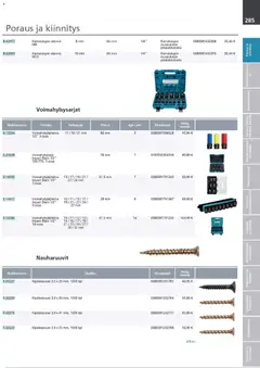 Makita-mainoslehti voimassa 24.03.2026 alkaen | Sivu: 285 | Tuotteet: Monitoimikone, Käsineet