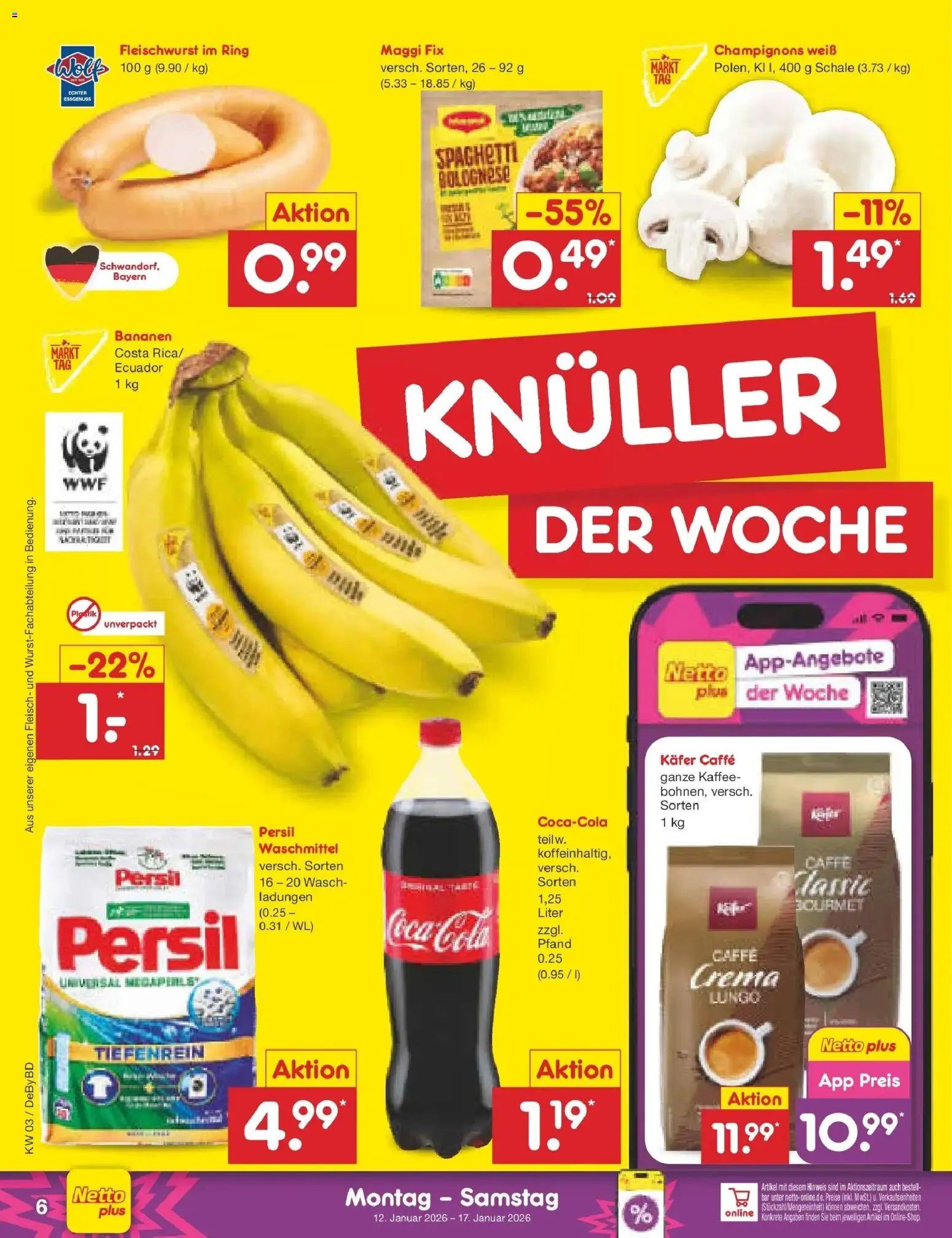 Netto Marken-Discount prospekt Buttenwiesen	 – gültig ab 12.01.2026 | Seite: 6 | Produkte: Maggi, Champignons, Waschmittel, Persil