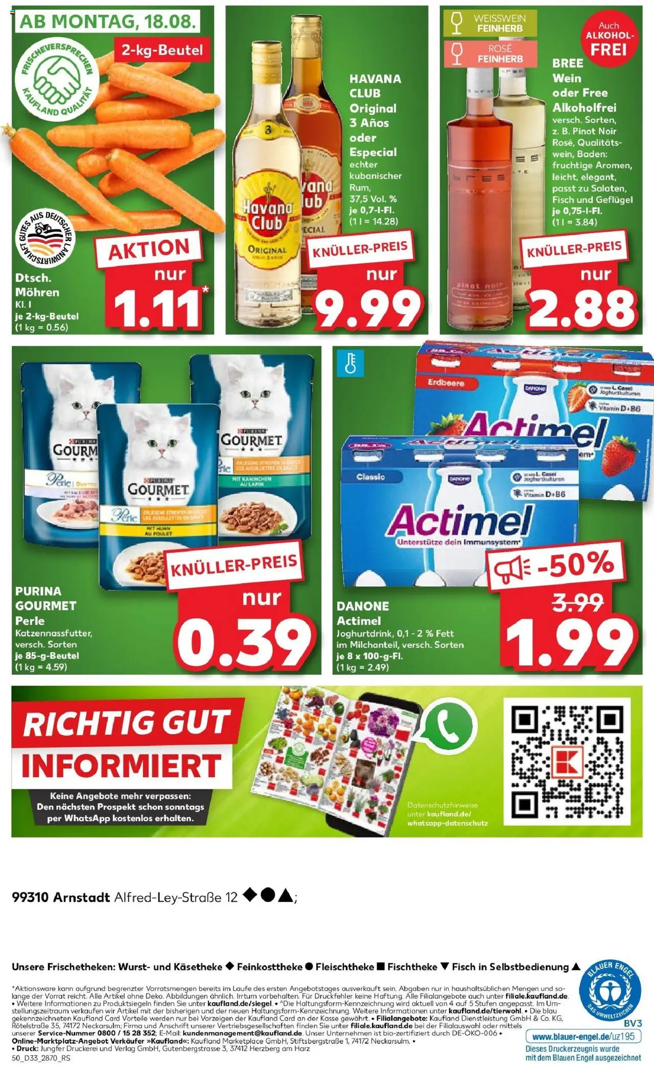Kaufland prospekt Arnstadt	 - gültig ab dem 18.08.2025 | Seite: 5 | Produkte: Havana club, Bree, Fisch, Wurst