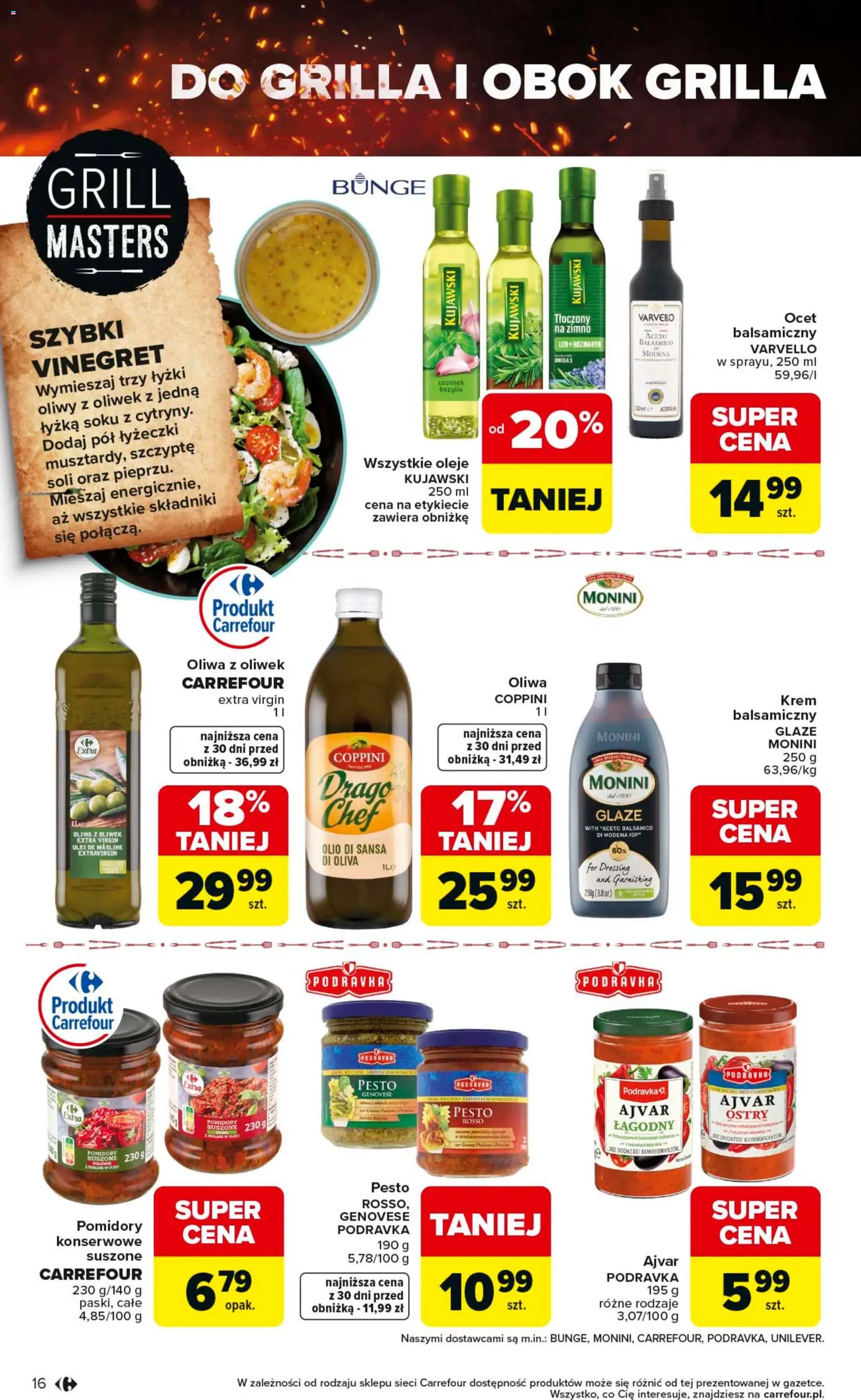 Carrefour gazetka - Misja:Grill Cię wzywa od 23.04.2026 | Strona: 16 | Produkty: Grill, Pomidory suszone, Ajvar, Pomidory