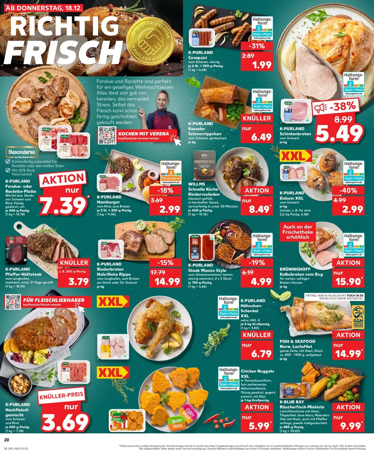 Kaufland prospekt Berlin	 – gültig ab 21.12.2025 | Seite: 20 | Produkte: Rinderbraten, Gulasch, Fondue, Fleisch
