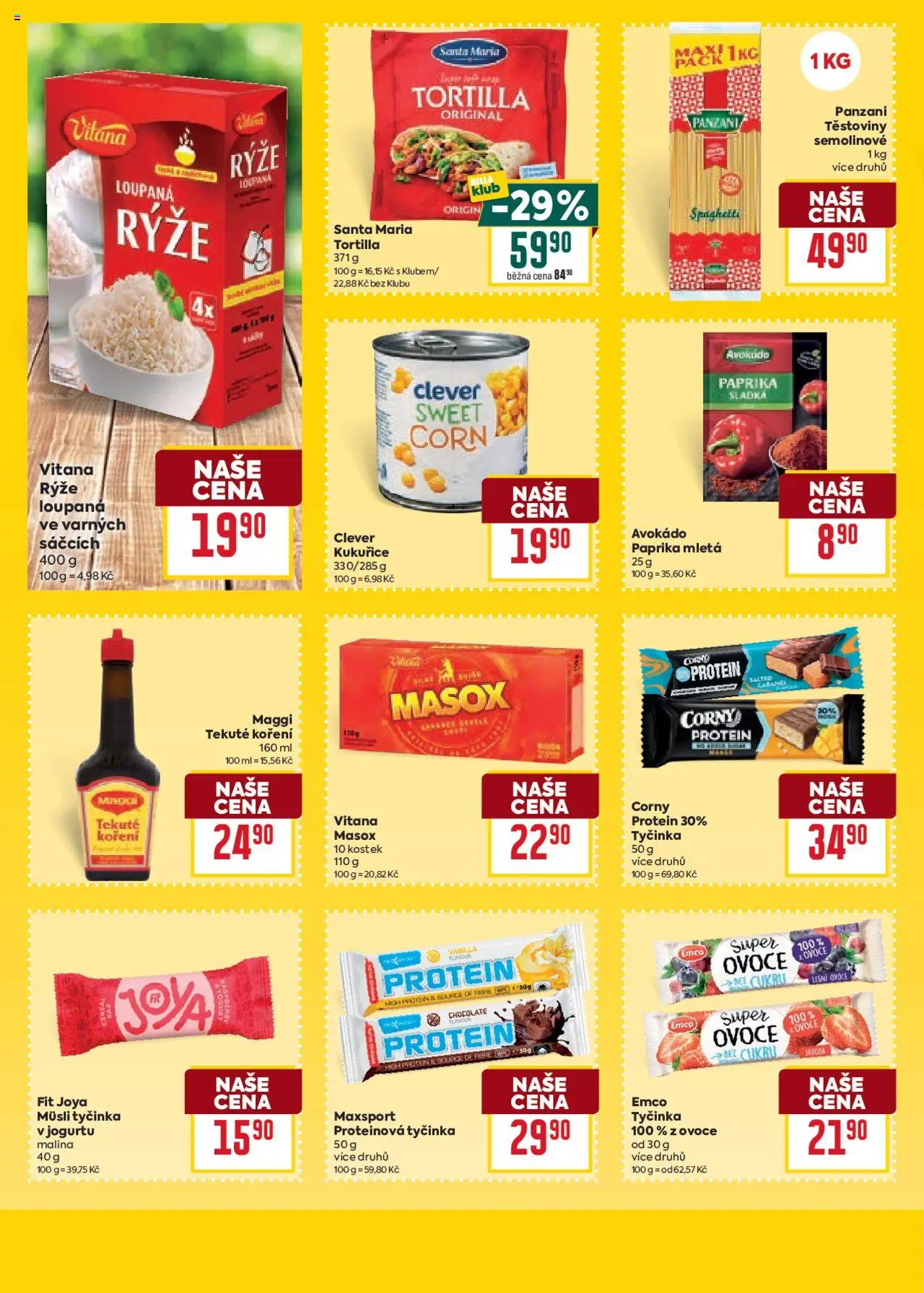Billa Velký leták od 08.10.2025 | Strana: 28 | Produkty: Maggi, Koření, Clever, Müsli tyčinka