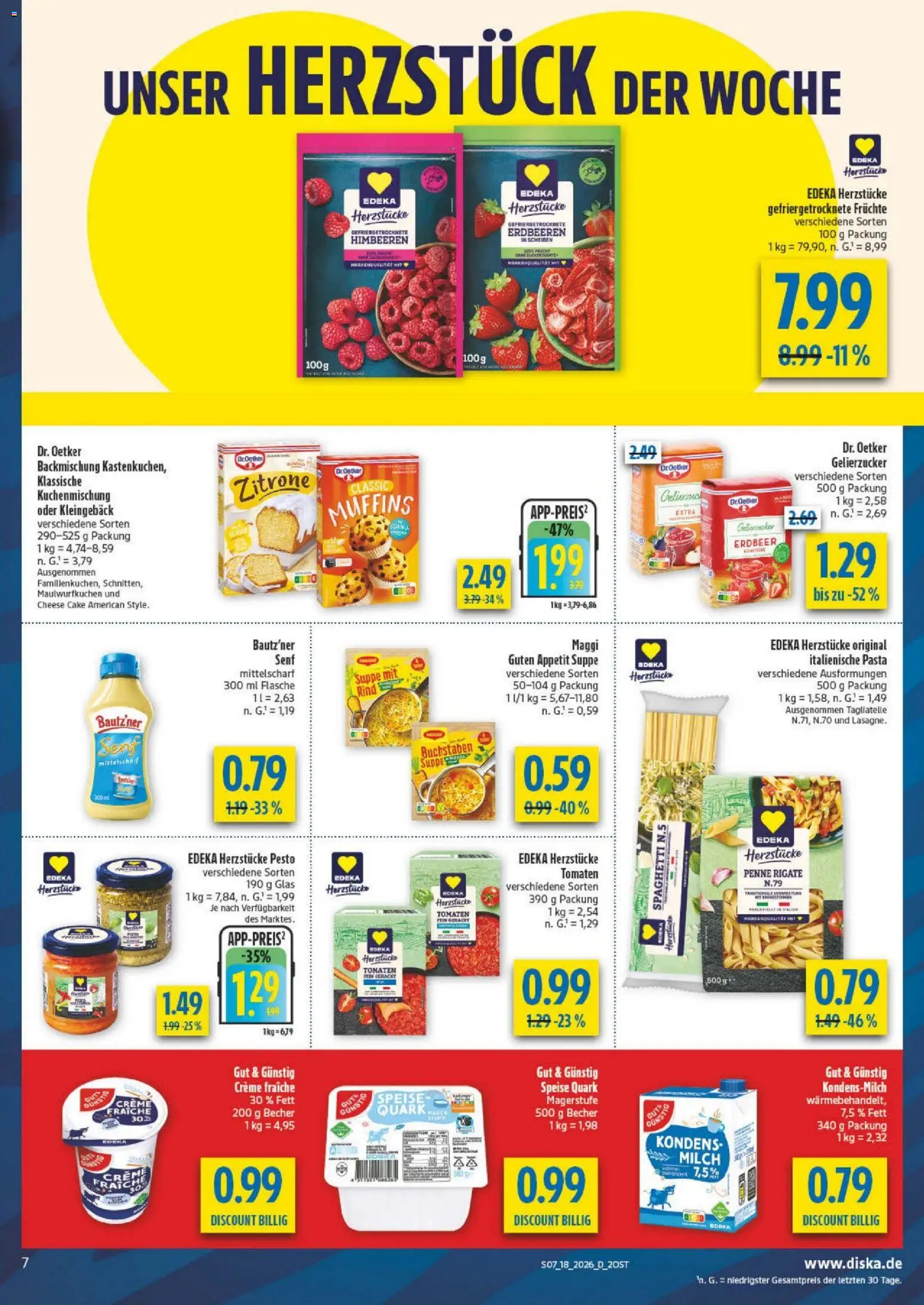 Diska Prospekt 	 – gültig ab 27.04.2026 | Seite: 7 | Produkte: Gelierzucker, Milch, Tomaten, Zitrone