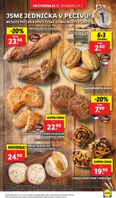 Lidl leták od 24.07.2025 | Strana: 7 | Produkty: Chléb, Dřevorubecký chléb, Hamburgerová bulka, Pečivo