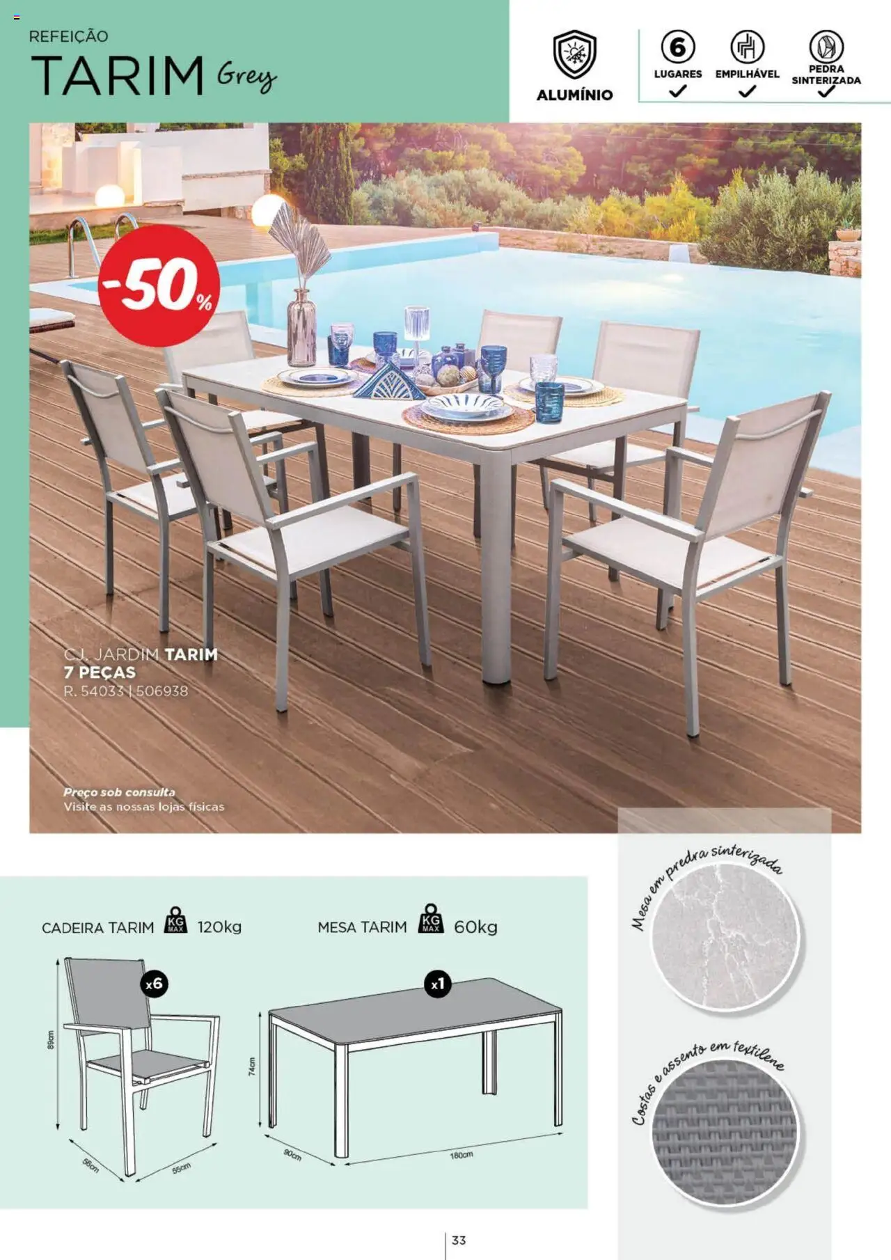 Espaço Casa - Catálogo  Ec Ar Livre  2025 │ válido de 04.03.2025 | Página: 33 | Produtos: Mesa, Cadeira
