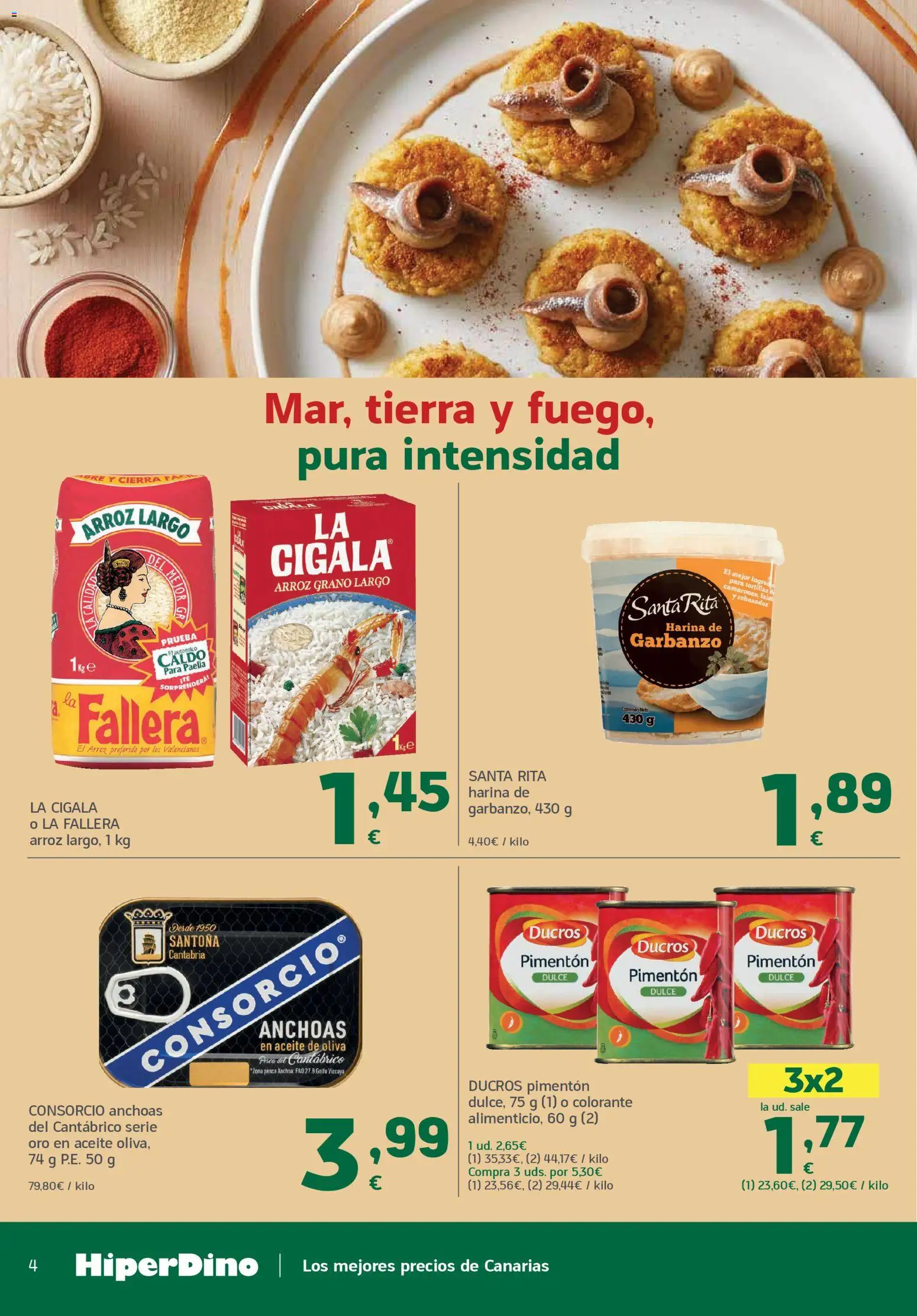 HiperDino Supermercados │ válido desde el 24.03.2026 | Página: 4 | Productos: Aceite, Arroz, Aceite de oliva, Anchoa