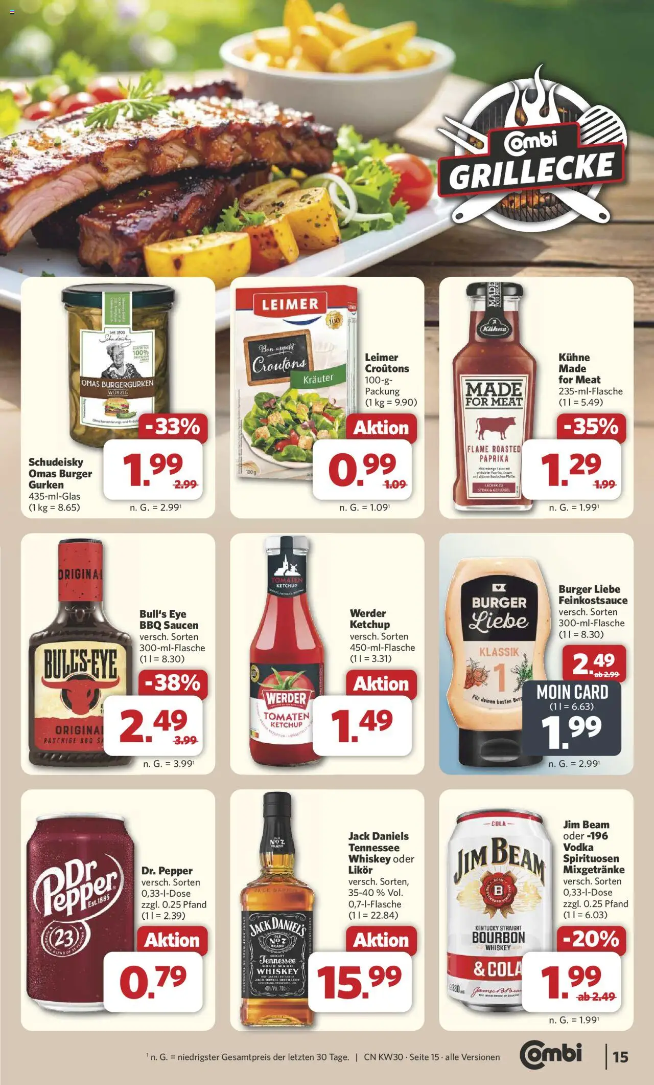 Combi Prospekt 	 - gültig ab dem 21.07.2025 | Seite: 18 | Produkte: Likör, Burger, Jack Daniel's, Vodka