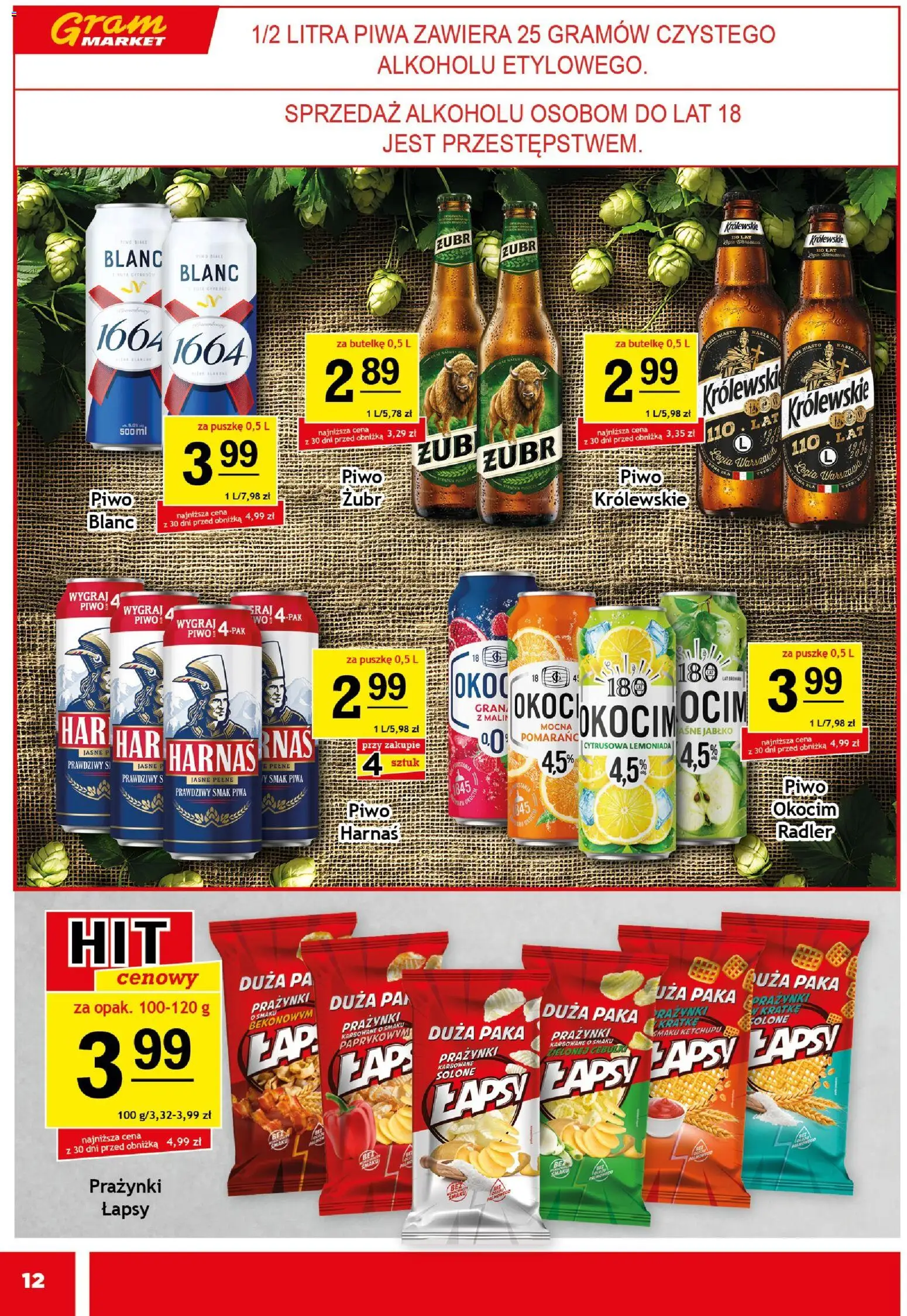 Gram Market Gazetka od 07.01.2026 | Strona: 12 | Produkty: Gra, Harnaś, Piwo