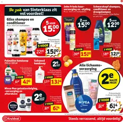 Gliss shampoo en conditioner, M.u.v. mini's en multipakken. - Voorbeeld van een folder van Kruidvat, geldig van 11.11.2025 | Pagina: 35 | Producten: Zak, Handzeep, Conditioner, Droogshampoo