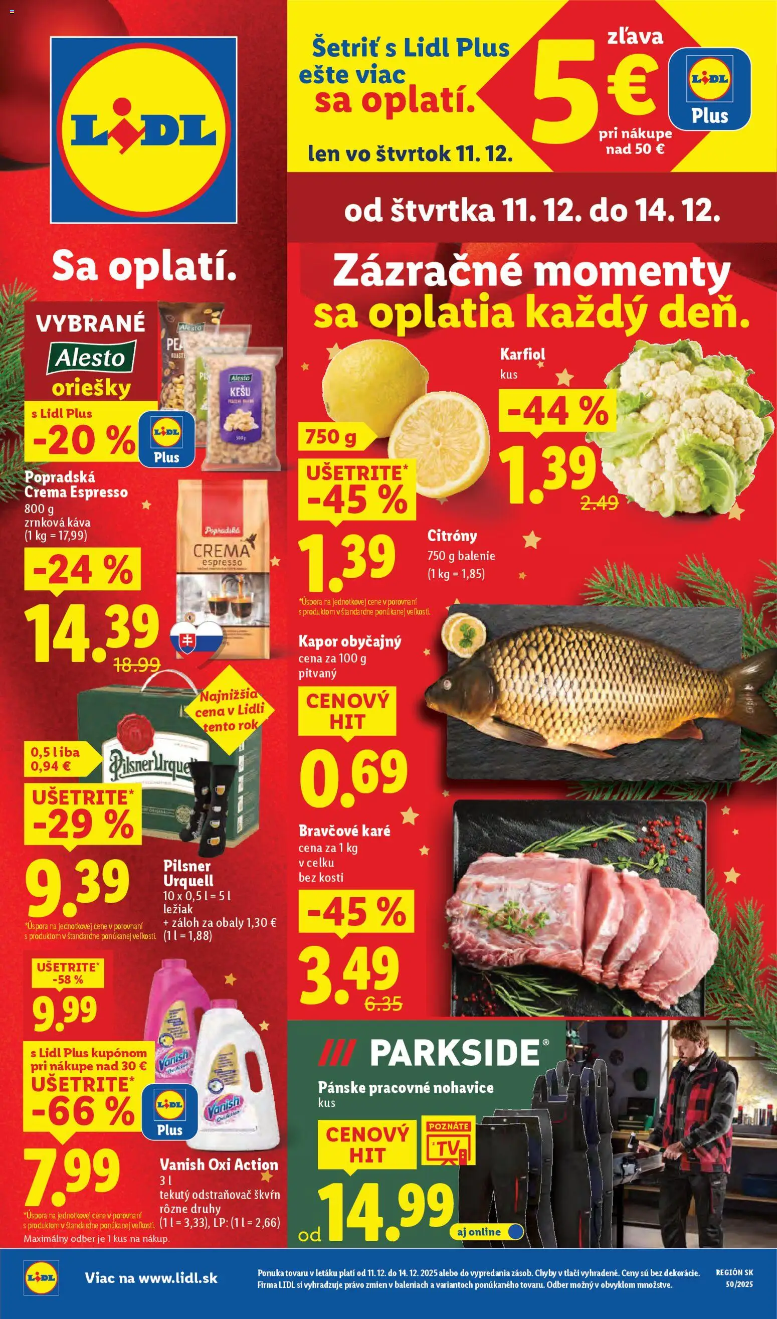 Nové Lidl akcie – leták je platný od 08.12.2025 | Strana: 68 | Produkty: Parkside, Vanish, Nohavice