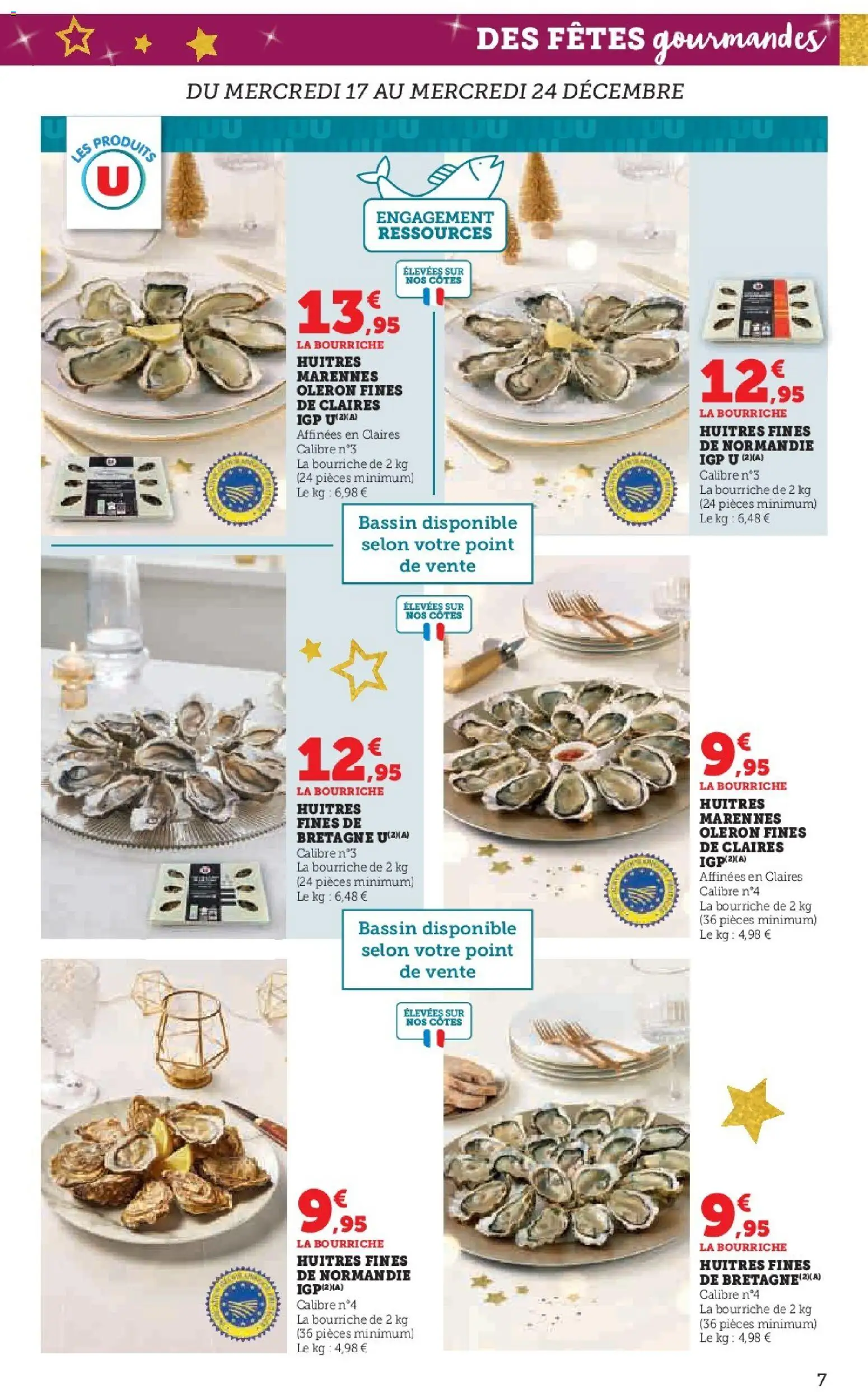 {H1} | Page: 7 | Produits: Huîtres fines, Huîtres