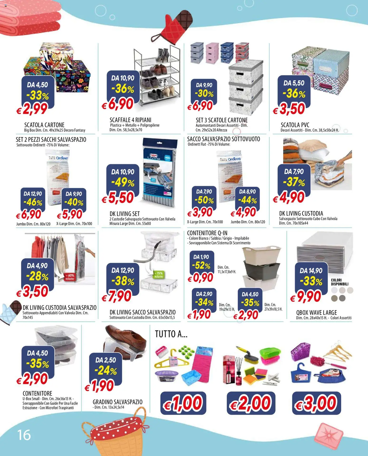 Volantino Famila del 29.12.2025 | Pagina: 16 | Prodotti: Scaffale, Contenitore, Scatola, Appendiabiti