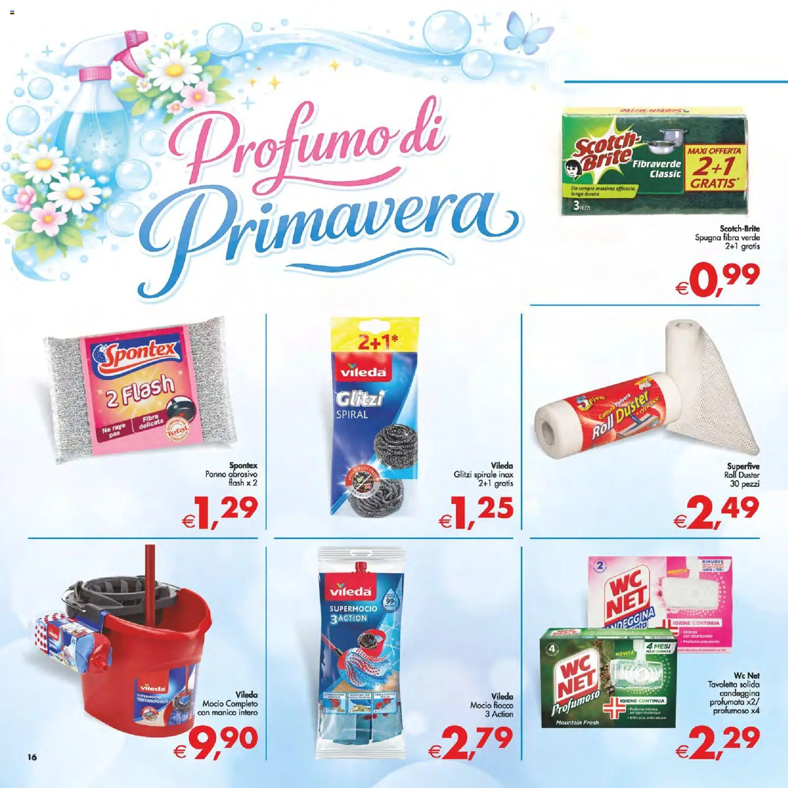 Volantino Decò del 06.03.2026 | Pagina: 16 | Prodotti: Spugna, Mocio, Bicarbonato, Profumo