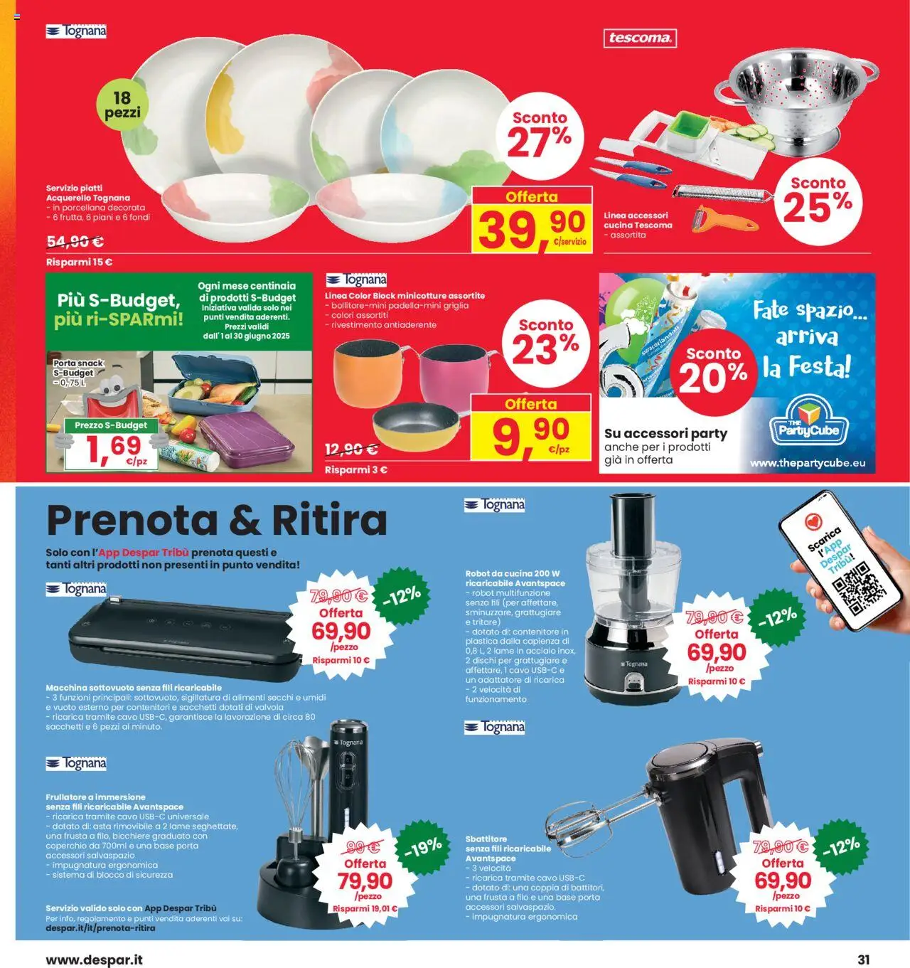 Volantino Interspar del 05.06.2025 | Pagina: 31 | Prodotti: Frullatore, Griglia, Mixer, Robot