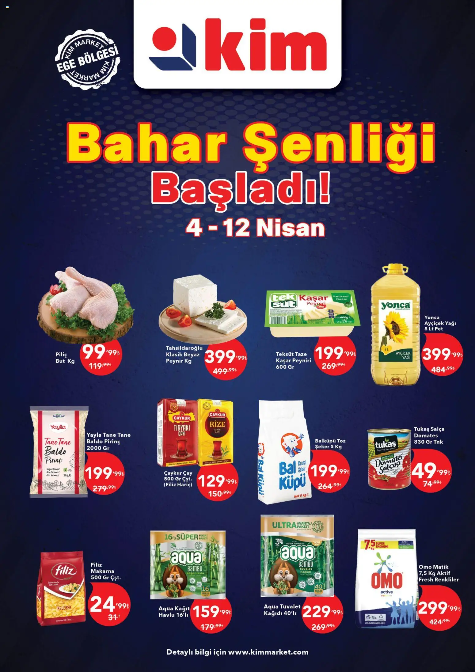 Kim Market Katalog - 04.04.2026 tarihinden itibaren geçerlidir | Sayfa: 1 | Ürünler: Tuvalet, Peynir, Çay, Makarna