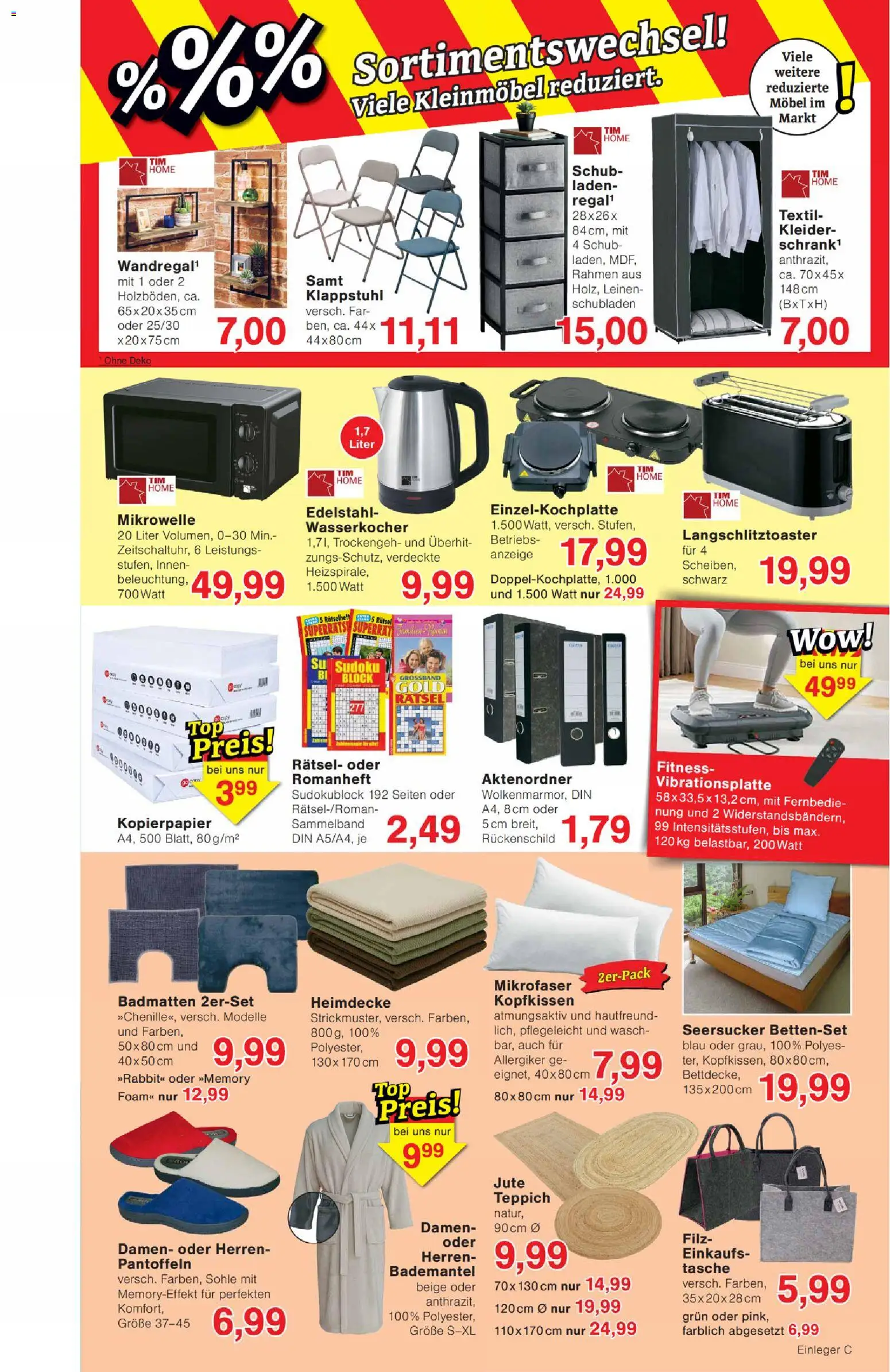 Wiglo Wunderland Prospekt – gültig ab 23.02.2026 | Seite: 7 | Produkte: Mikrowelle, Wasserkocher, Bettenset, Bademantel