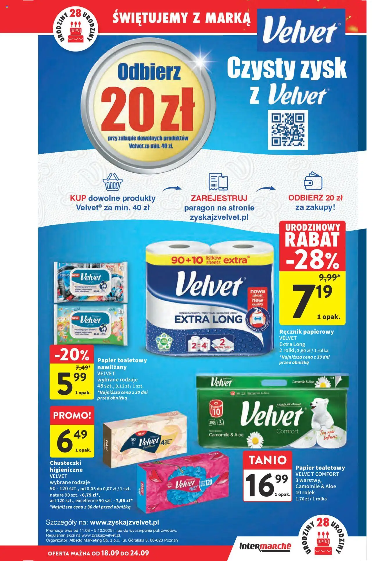 Intermarche Gazetka od 18.09.2025 | Strona: 17 | Produkty: Papier toaletowy, Ręcznik papierowy