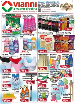 Vianni akciós ujság - amely érvényes a következő dátumtól: 09.07.2025 | Oldal: 1 | Termékek: Tortilla, Öblítő, Parfüm, Ruhaszárító