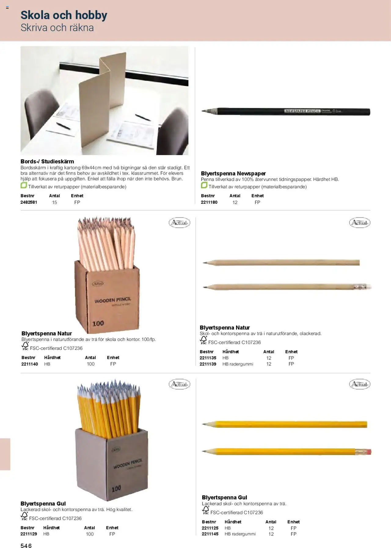 Office Depot reklamblad aktuell från 01.02.2025 | Sida: 548 | Produkter: Penna, Kartong