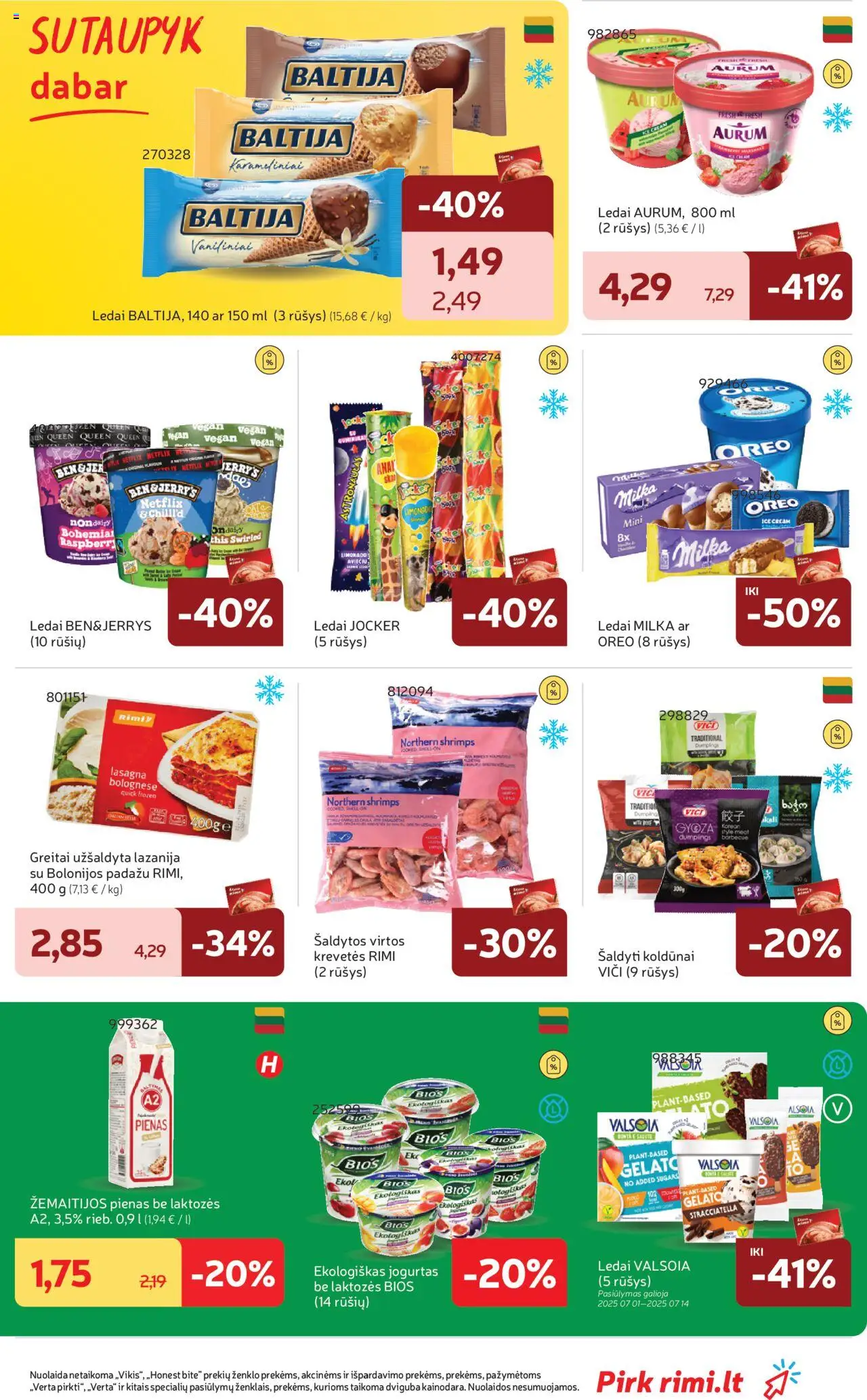 Rimi leidinys│galioja nuo 01.07.2025 | Puslapis: 19 | Prekių: Ledai, Pienas, Jogurtas