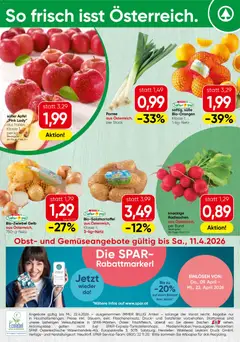 Spar Obst & Gemüse ab 06.04.2026 gültig