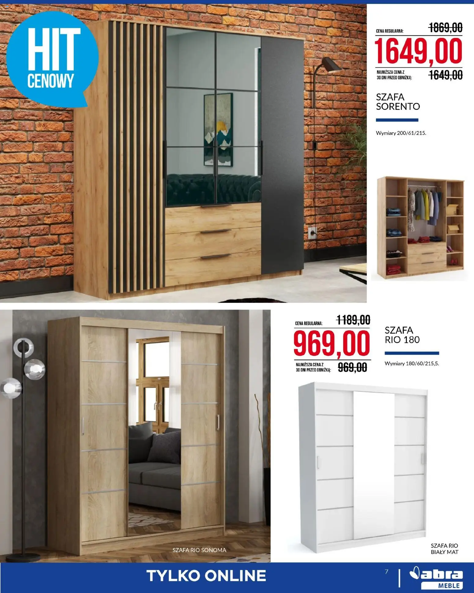 Abra meble gazetka od 04.03.2026 | Strona: 7 | Produkty: Szafa