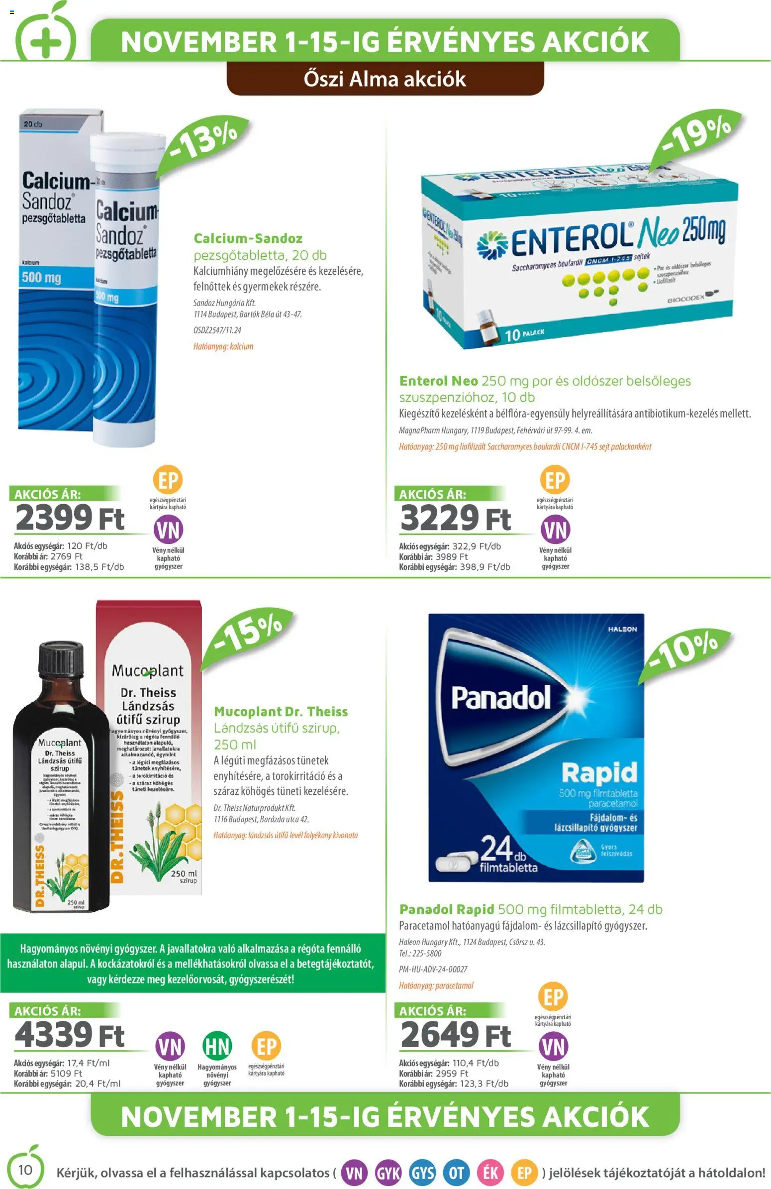 Alma Gyógyszertárak akciós ujság - amely érvényes a következő dátumtól: 01.12.2025 | Oldal: 10