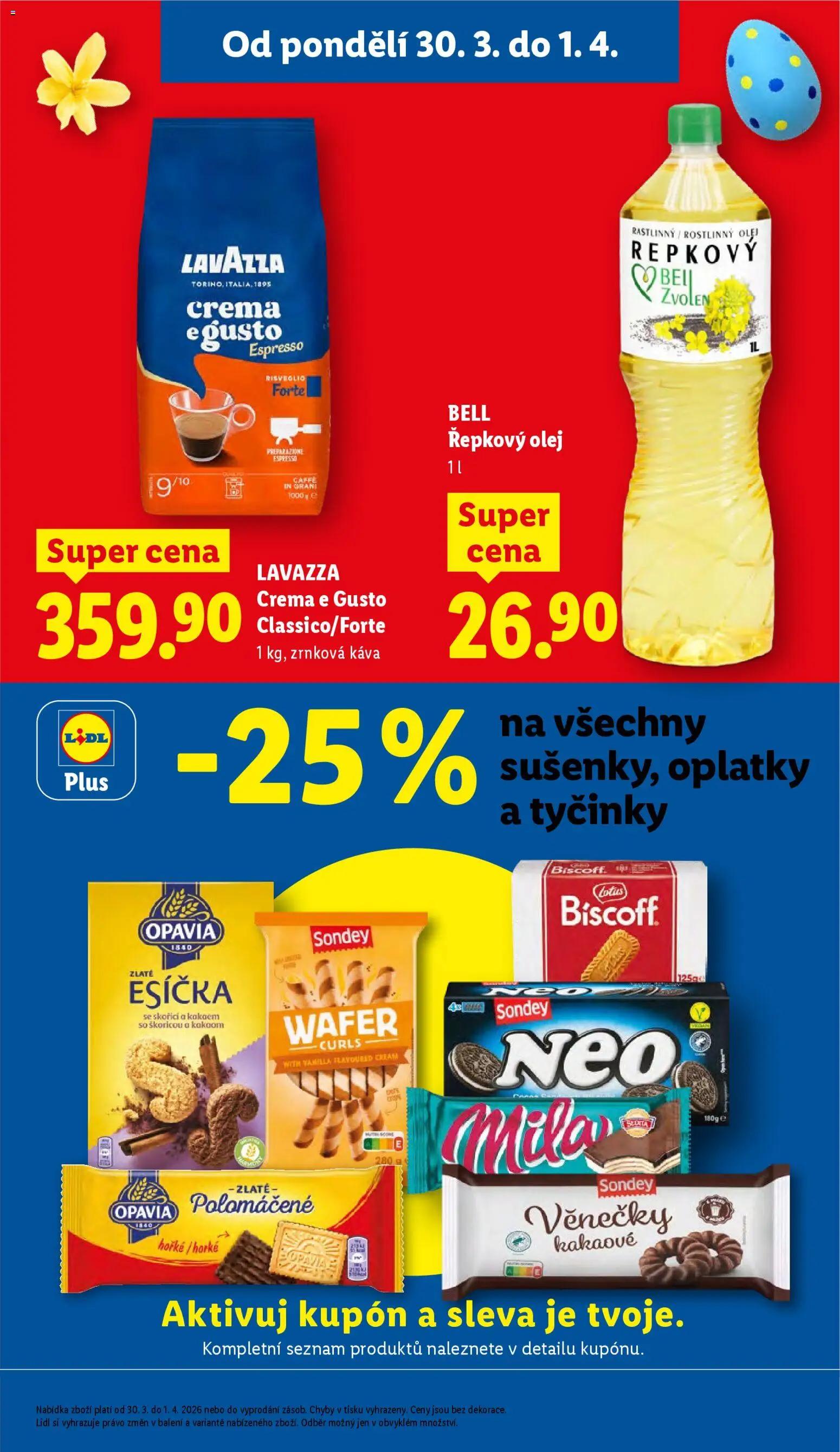 Lidl leták od 30.03.2026 | Strana: 3 | Produkty: Lotus Biscoff, Crema, Esíčka, Lotus