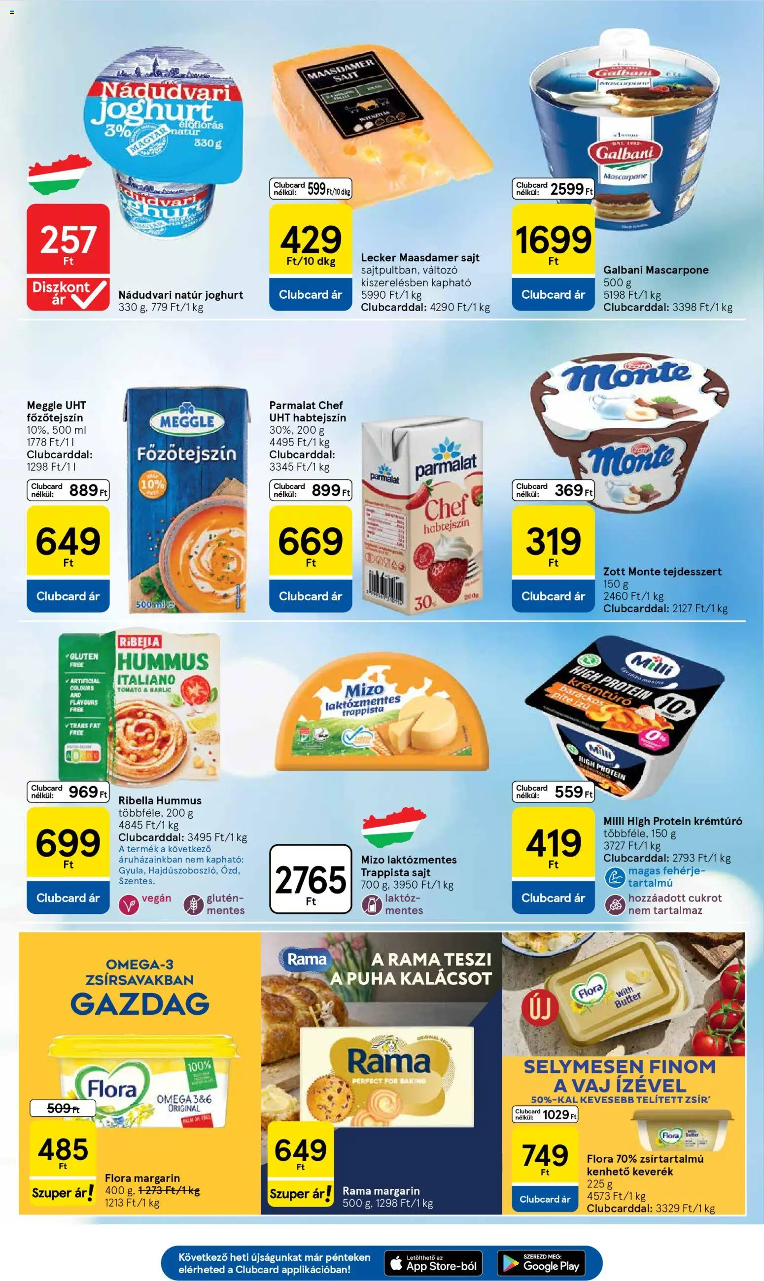 Tesco akciós ujság - amely érvényes a következő dátumtól: 31.03.2026 | Oldal: 23 | Termékek: Vaj, Sajt, Joghurt, Mascarpone