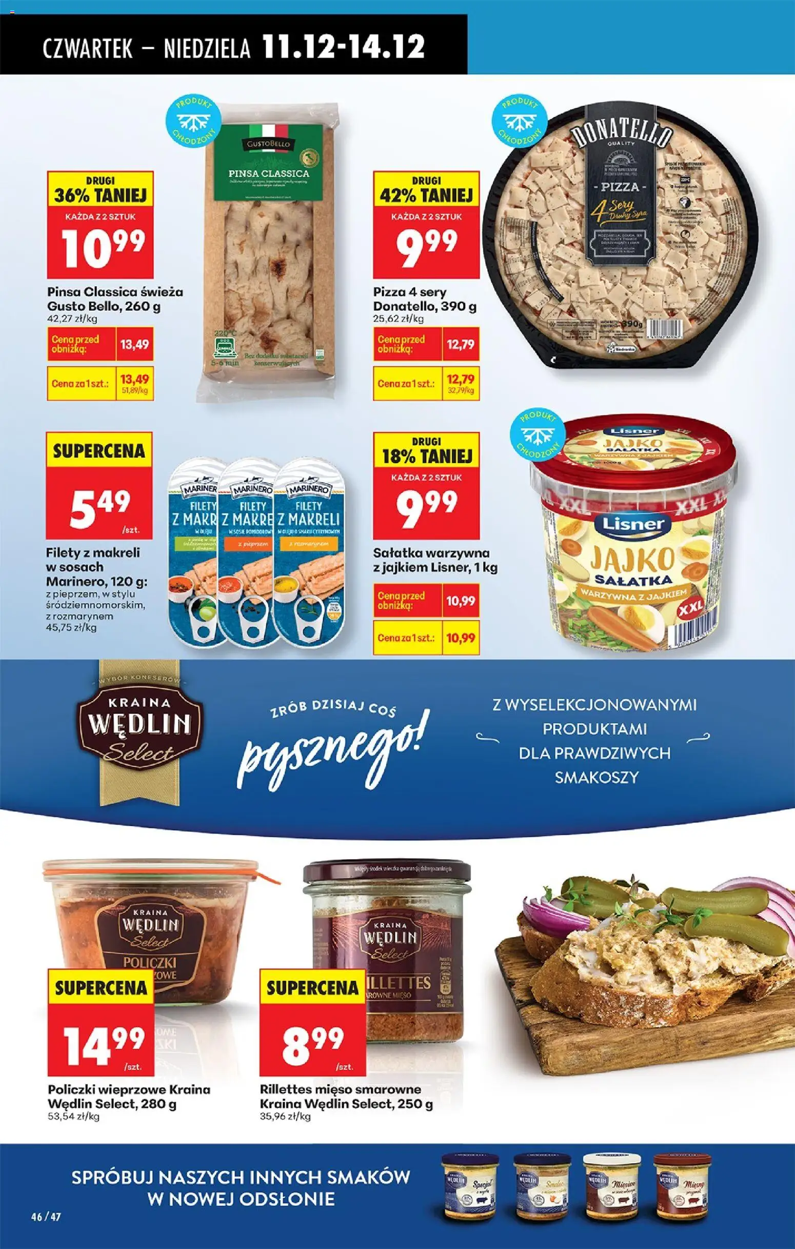 Biedronka gazetka - Oferta w tym tygodniu od 11.12.2025 | Strona: 58 | Produkty: Mięso, Sery, Pinsa, Sałatka