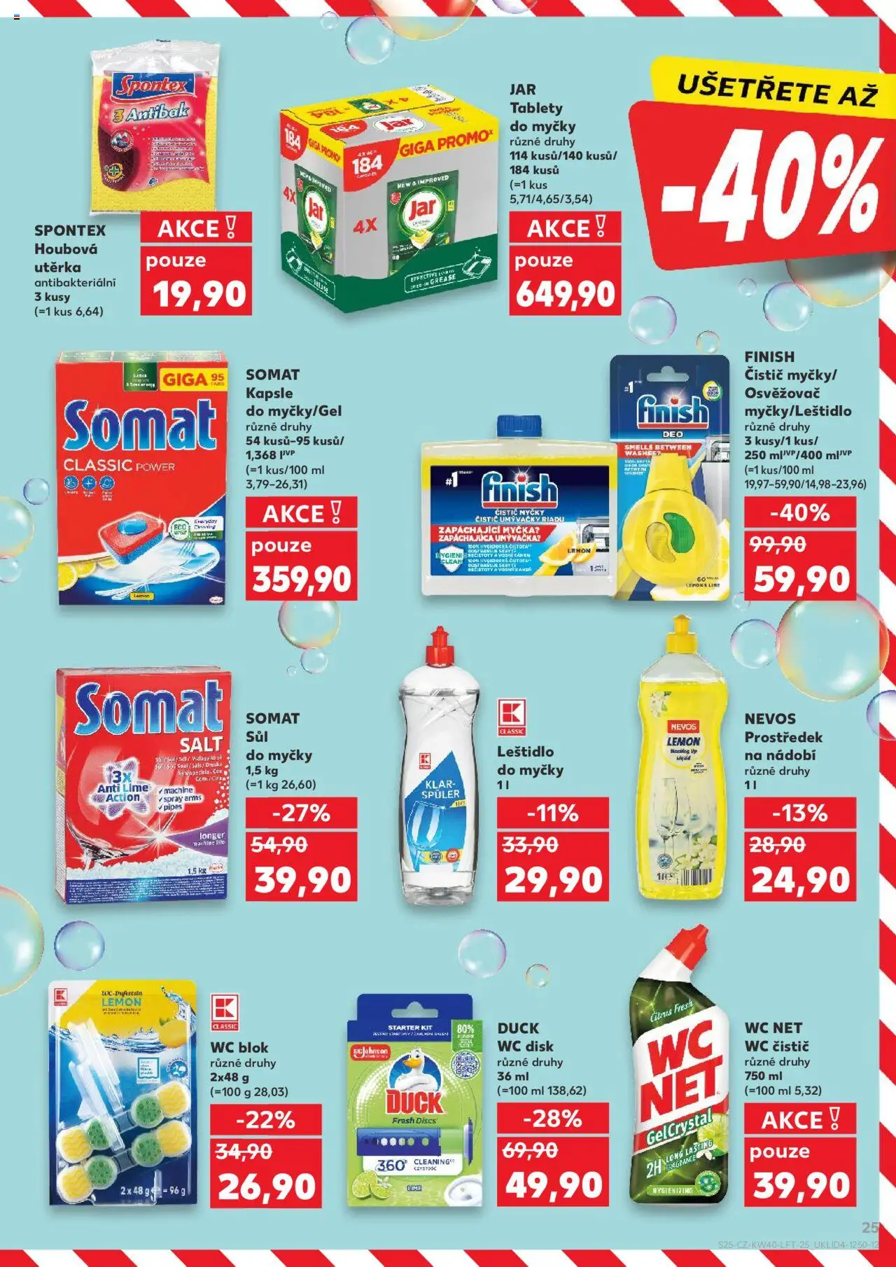 Kaufland leták od 01.10.2025 | Strana: 25 | Produkty: Tablety do myčky, Nádobí, Kapsle, Disk