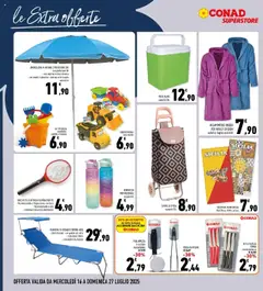 Volantino Conad del 16.07.2025 | Pagina: 26 | Prodotti: Accappatoio, Carrello, Trolley, Borraccia