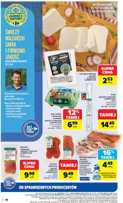 Pogląd oferty "Carrefour Gazetka - Act for food" - ważna od 03.11.2025 | Strona: 2 | Produkty: Szynka, Fuet, Boczek, Jaja