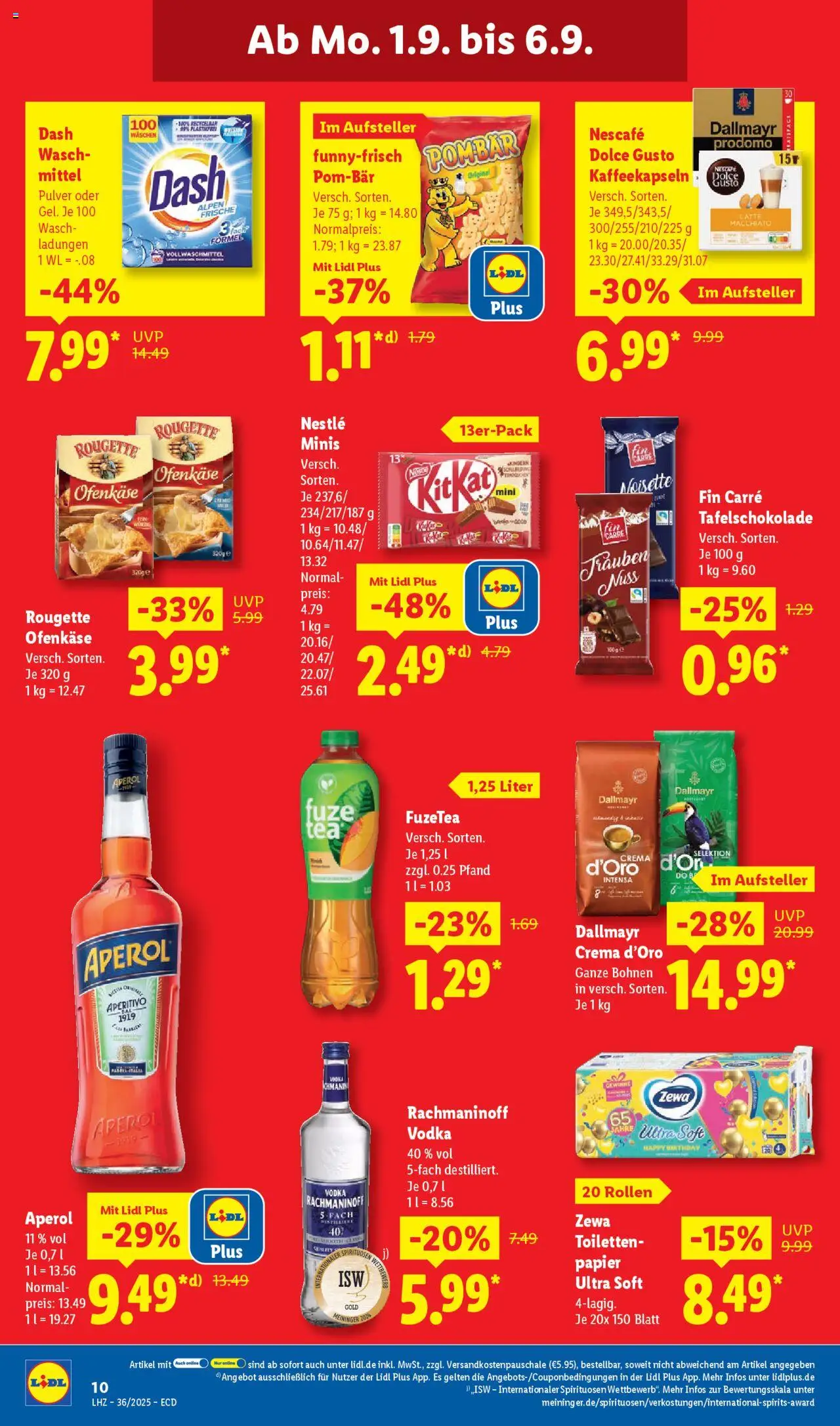 Lidl Prospekt 	 - gültig ab dem 01.09.2025 | Seite: 18 | Produkte: Nescafe, Dallmayr, Vodka, Dolce gusto