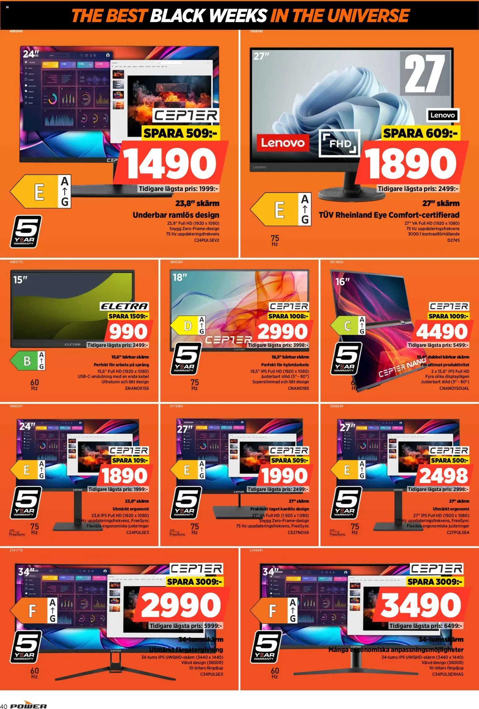 Power reklamblad aktuell från 17.11.2025 | Sida: 40 | Produkter: Kabel