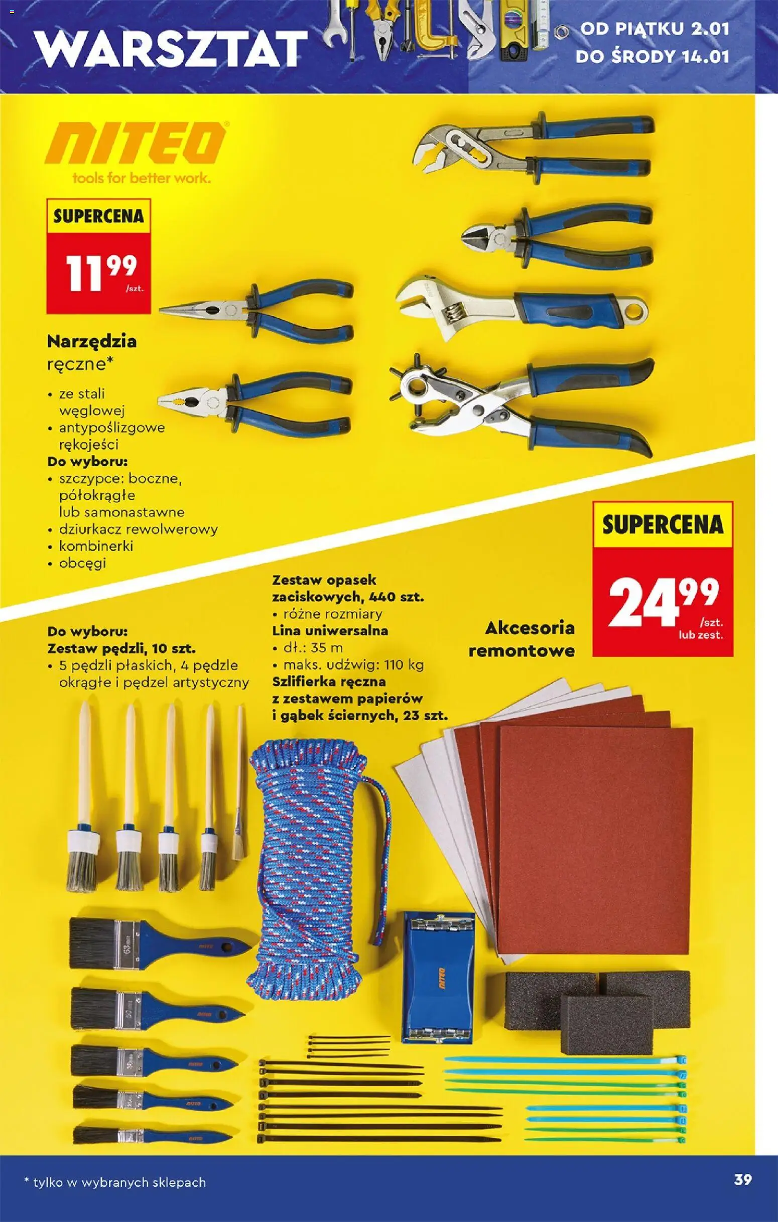 Biedronka gazetka - Hity i inspiracje od 29.12.2025 | Strona: 43 | Produkty: Pędzel, Szlifierka