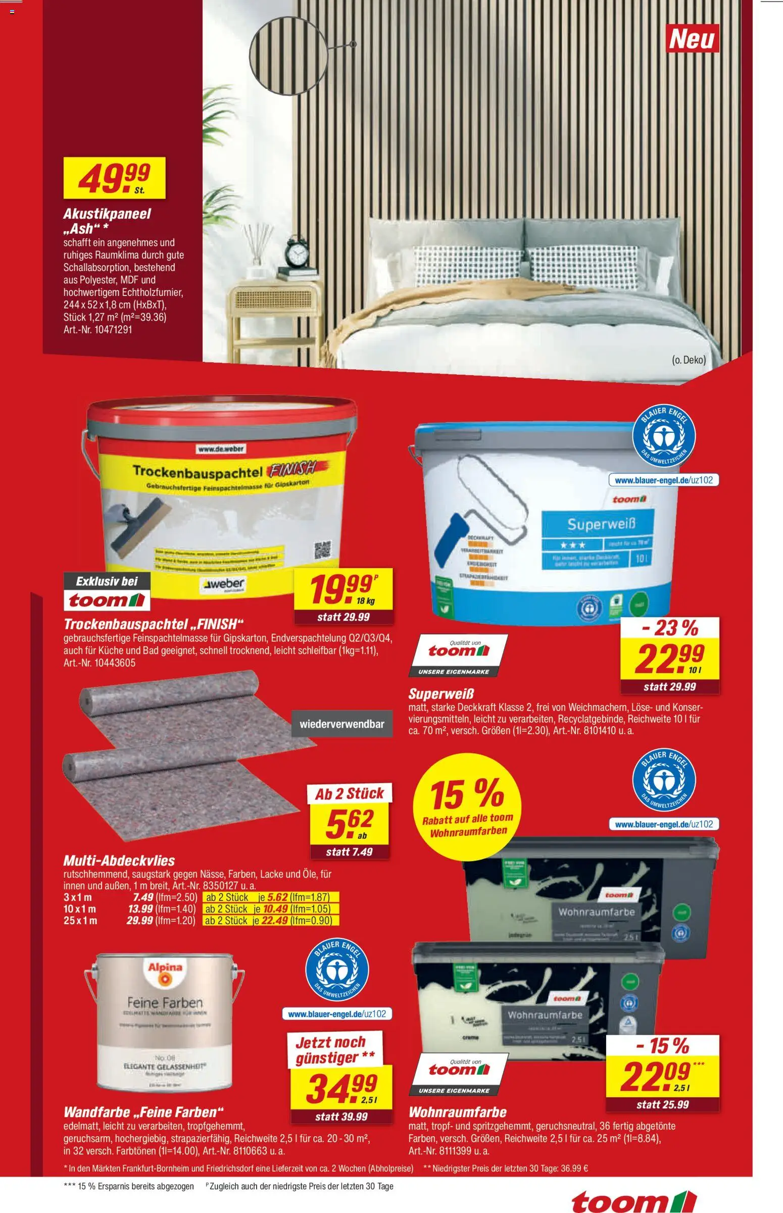 Toom Baumarkt Prospekt 	 – gültig ab 08.11.2025 | Seite: 5 | Produkte: Bad, Küche, Finish, Wandfarbe