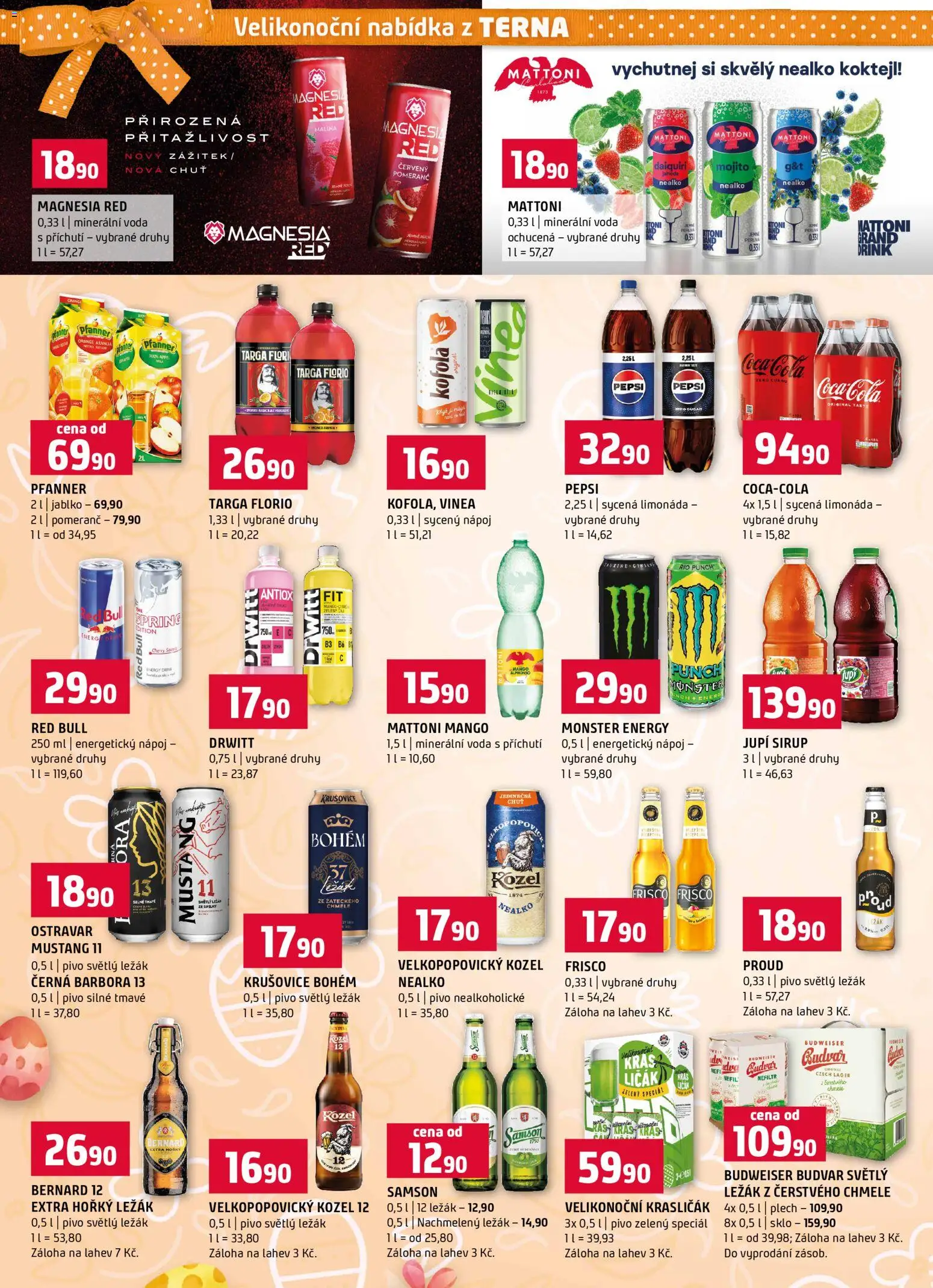 Terno leták - Jarní speciál od 10.03.2026 | Strana: 8 | Produkty: Mattoni, Pepsi, Frisco, Magnesia Red